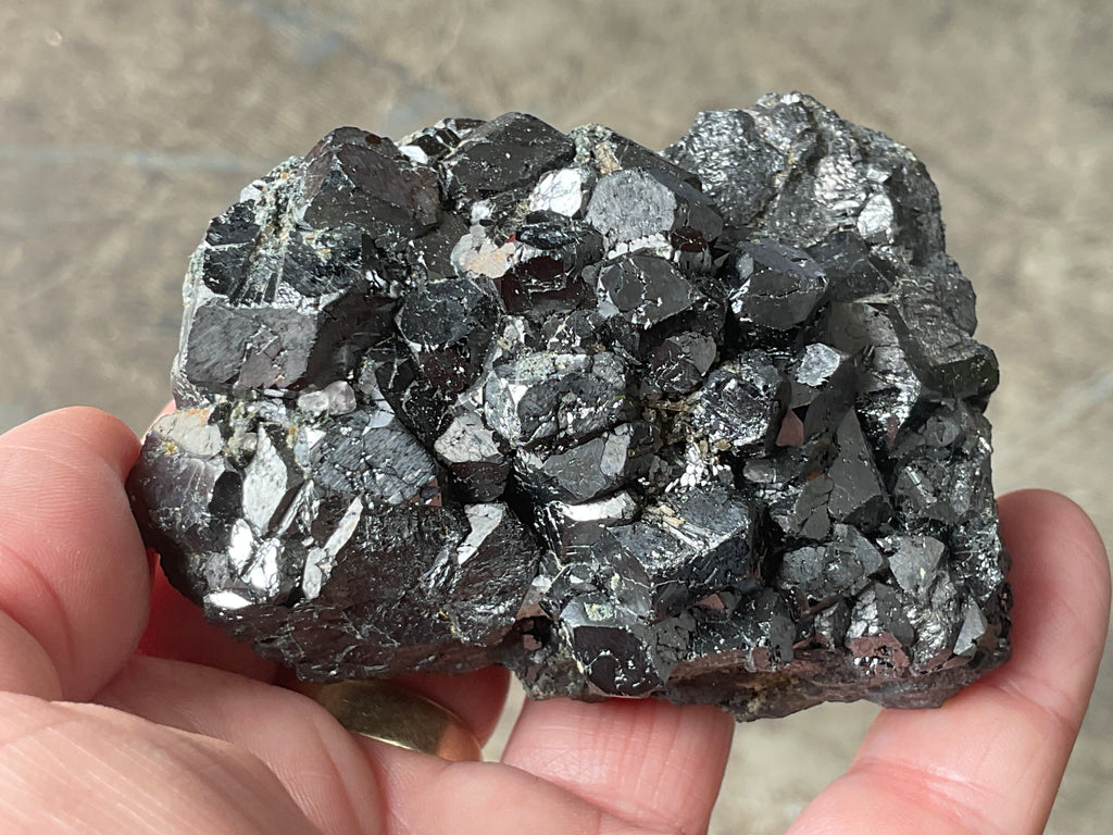 464g Magnetite with Calcite Specimen 1C