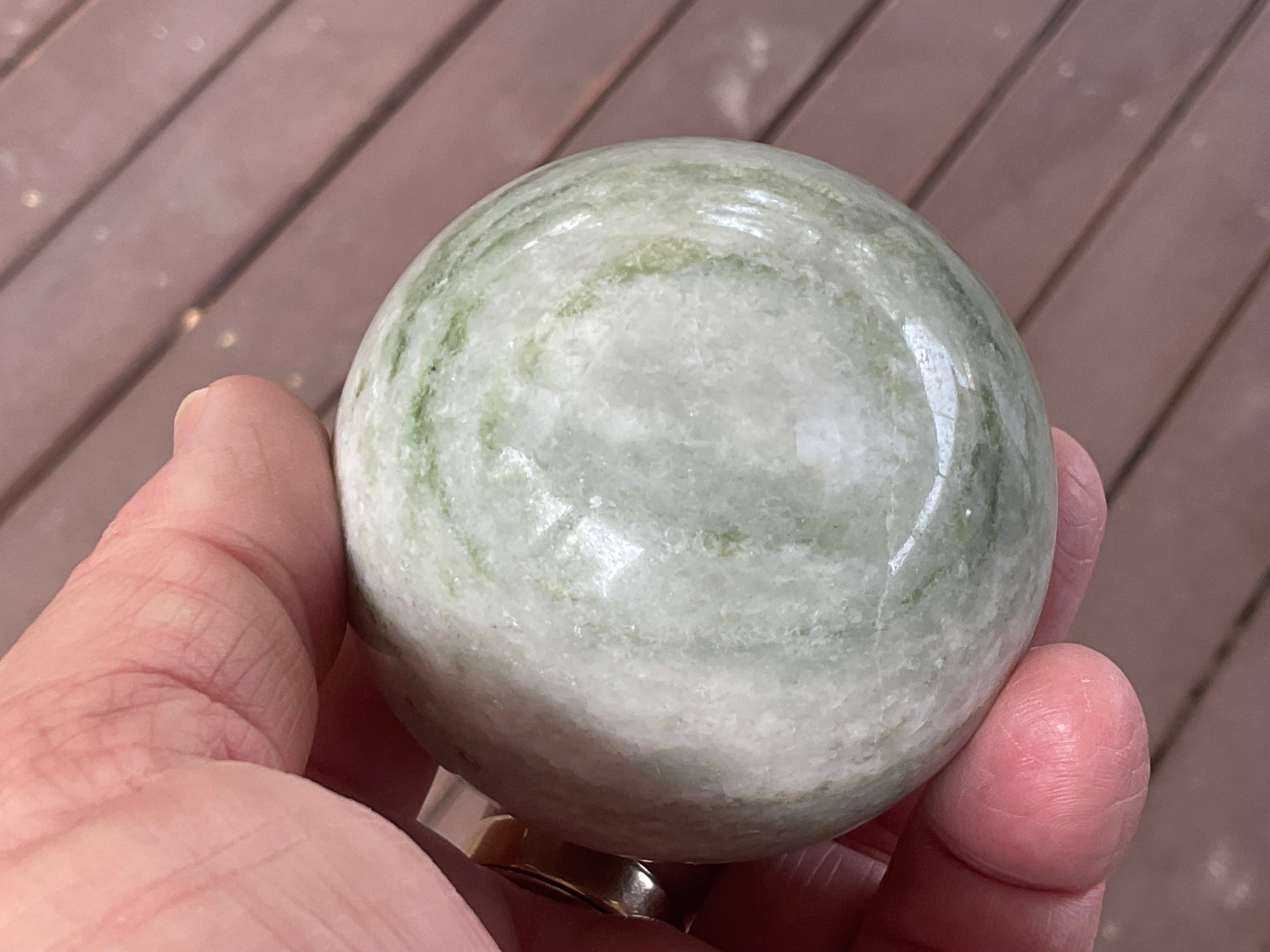 376g Green Jasper Sphere A
