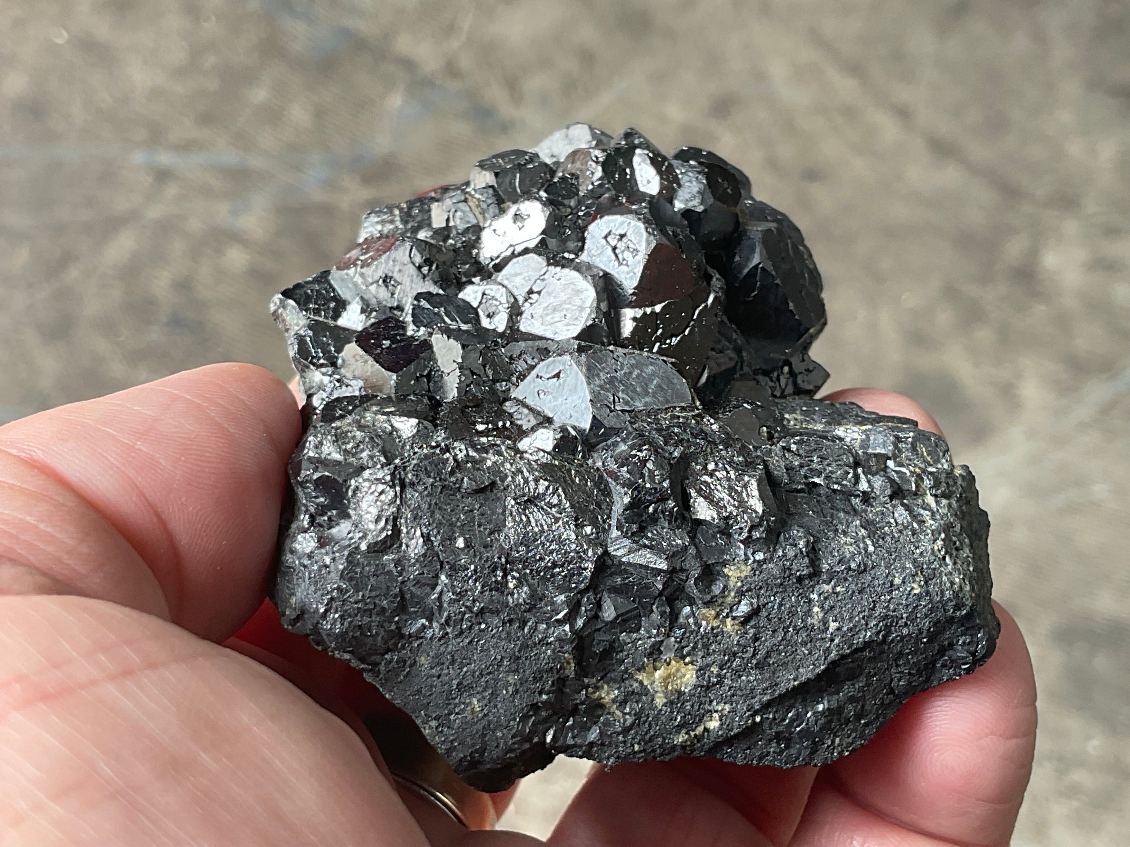 464g Magnetite with Calcite Specimen 1C