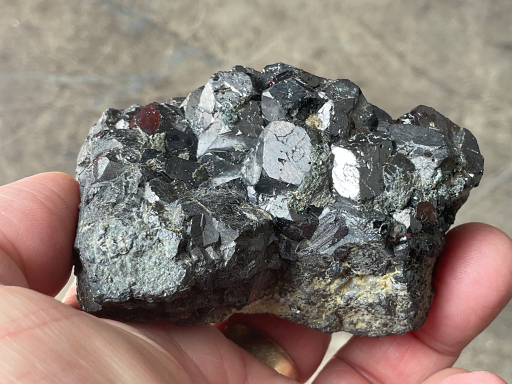 464g Magnetite with Calcite Specimen 1C