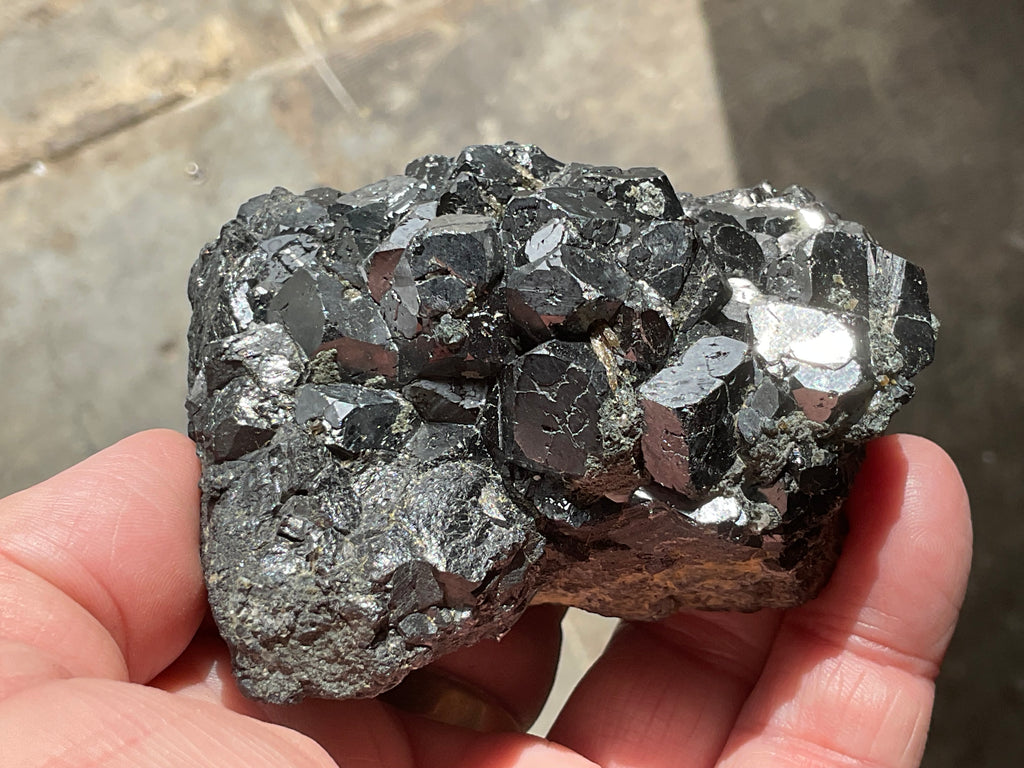 464g Magnetite with Calcite Specimen 1C