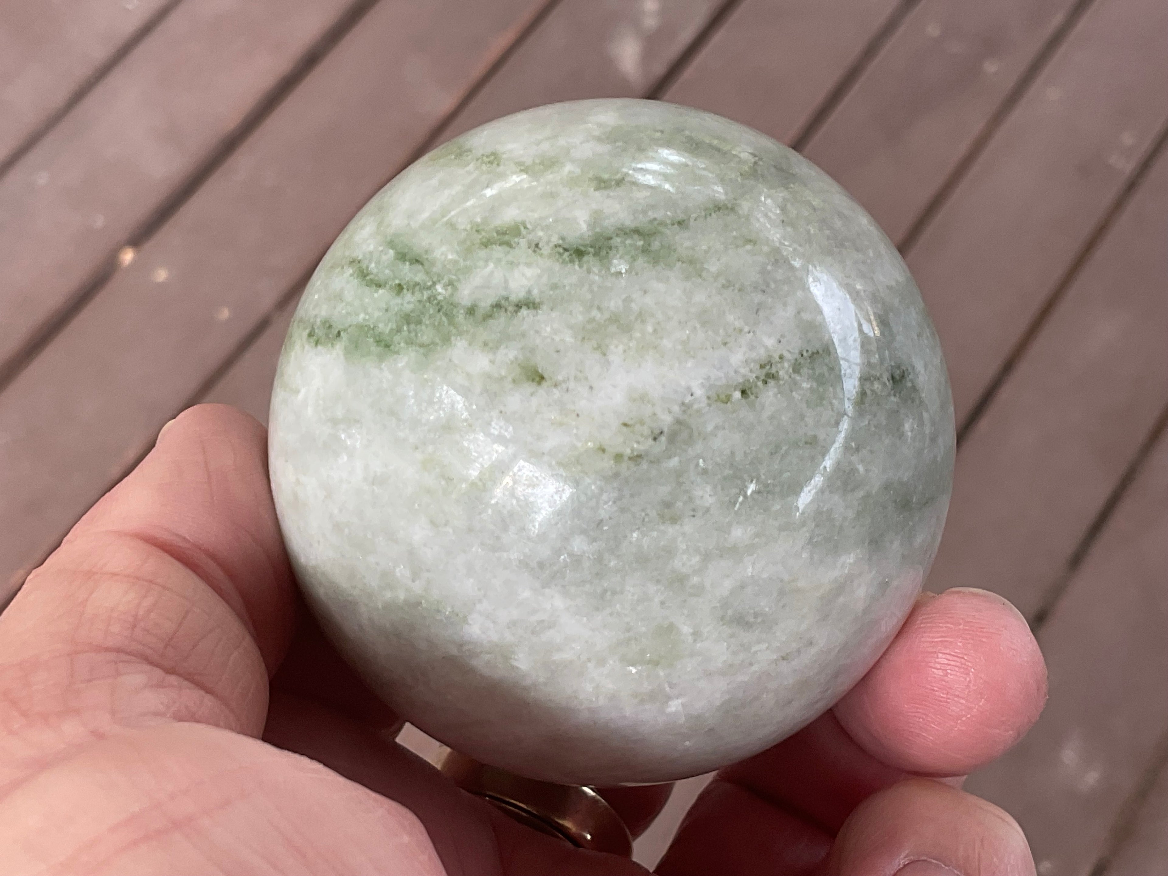 376g Green Jasper Sphere A