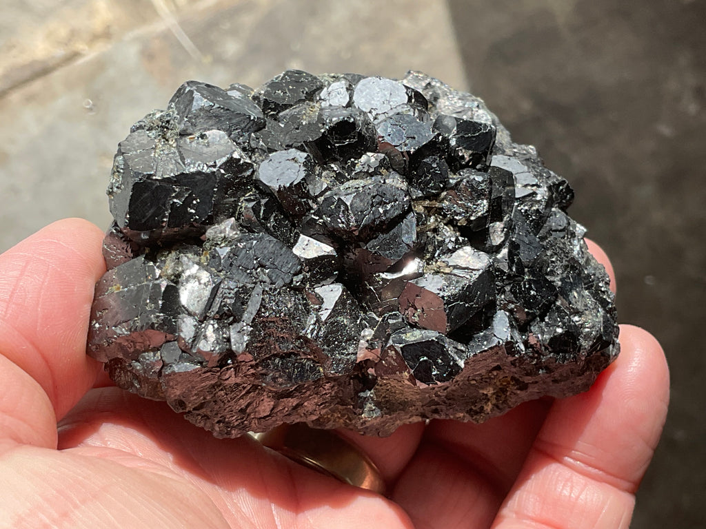 464g Magnetite with Calcite Specimen 1C