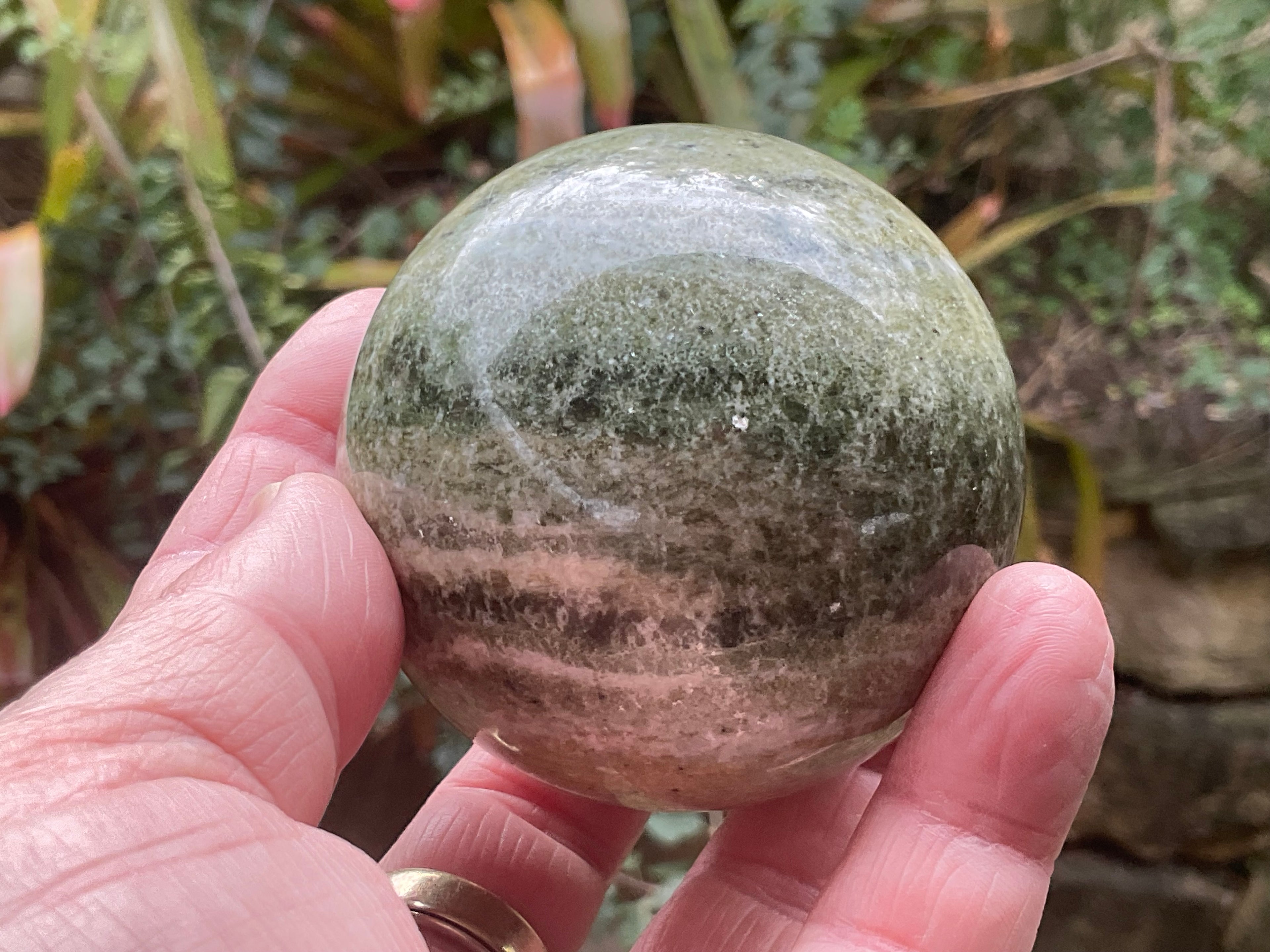 387g Green Jasper Sphere B