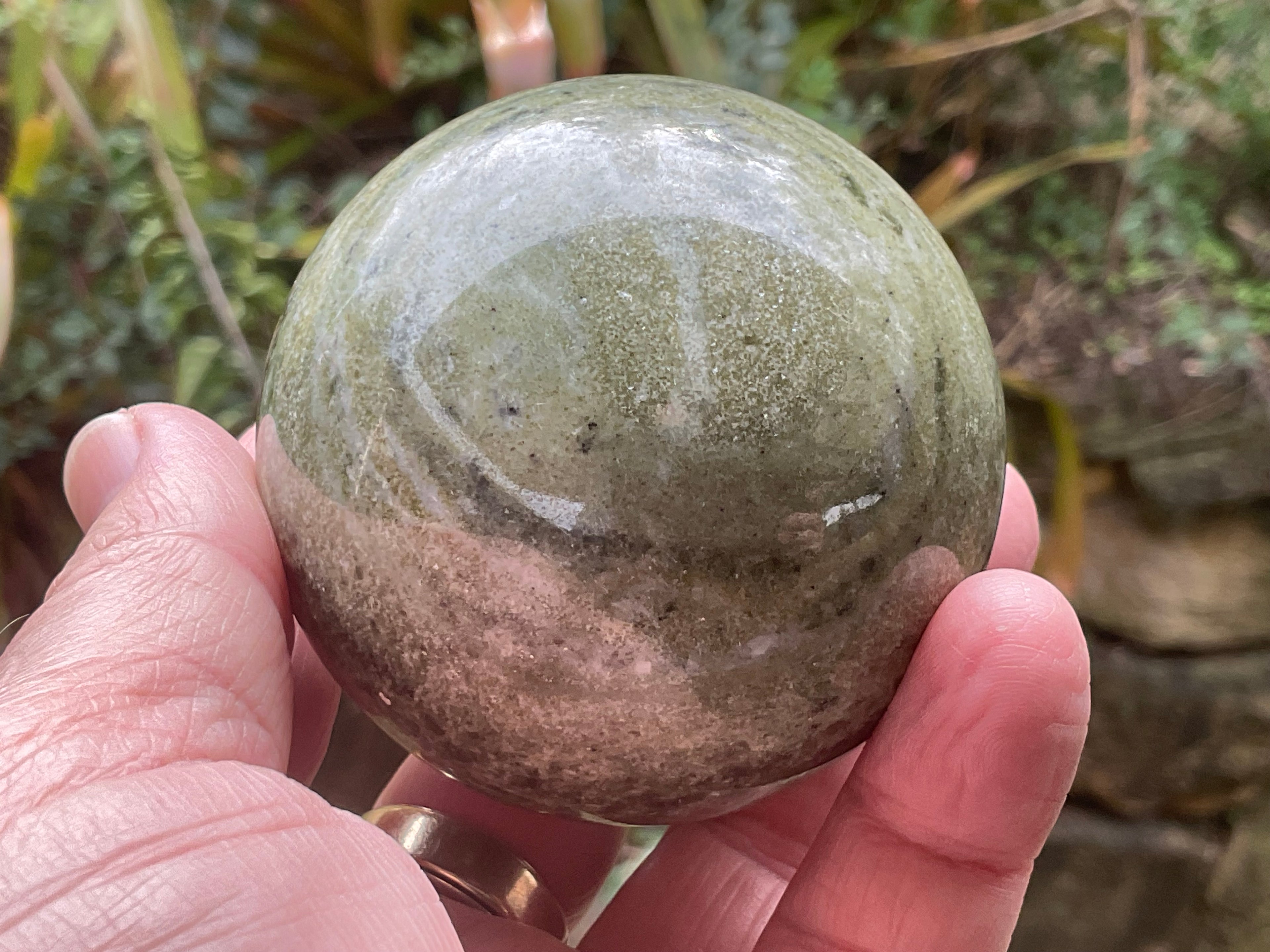 387g Green Jasper Sphere B