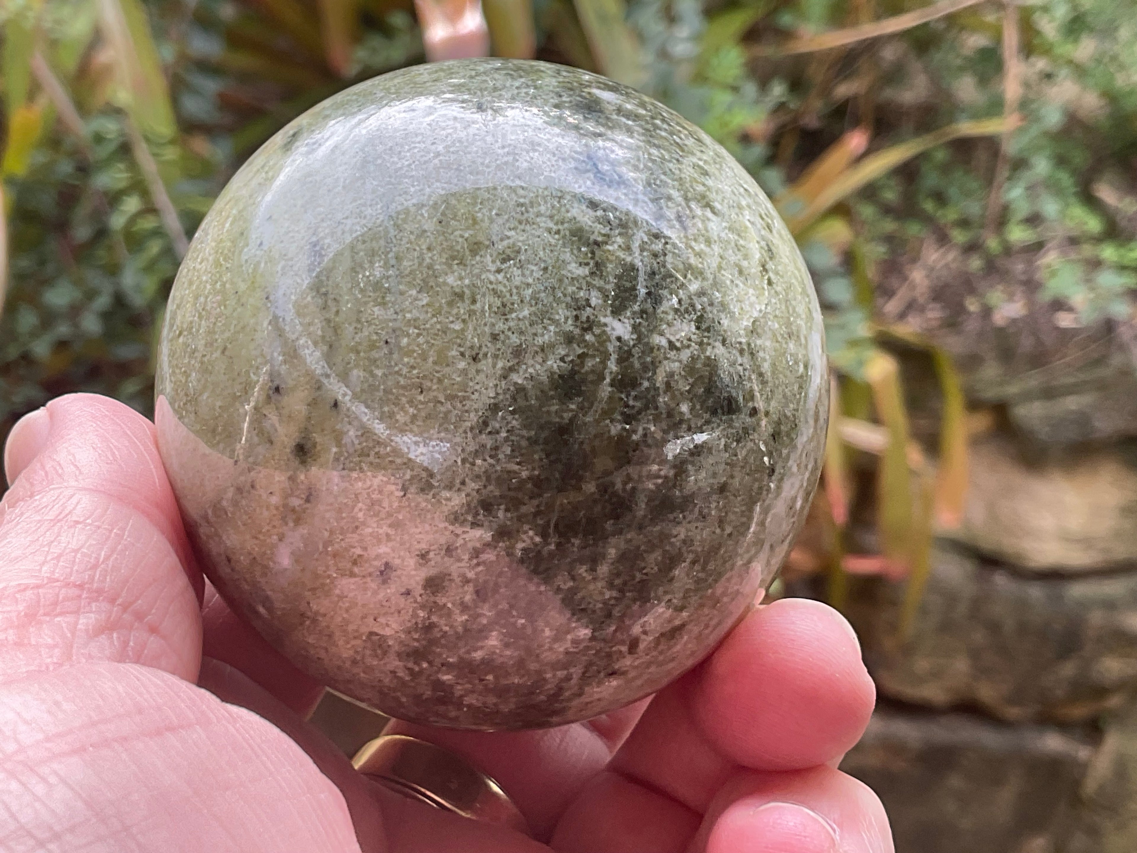 387g Green Jasper Sphere B