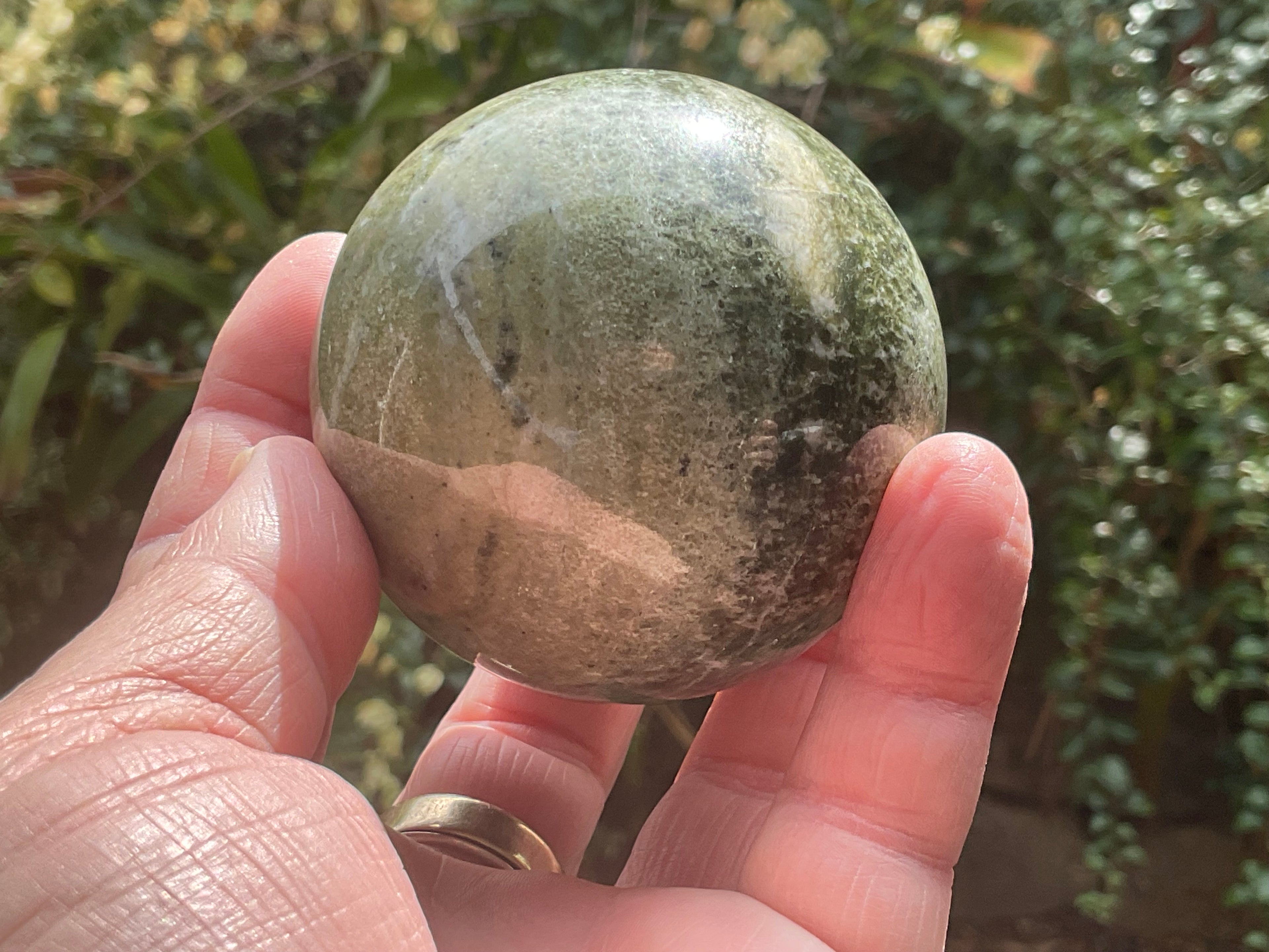 387g Green Jasper Sphere B
