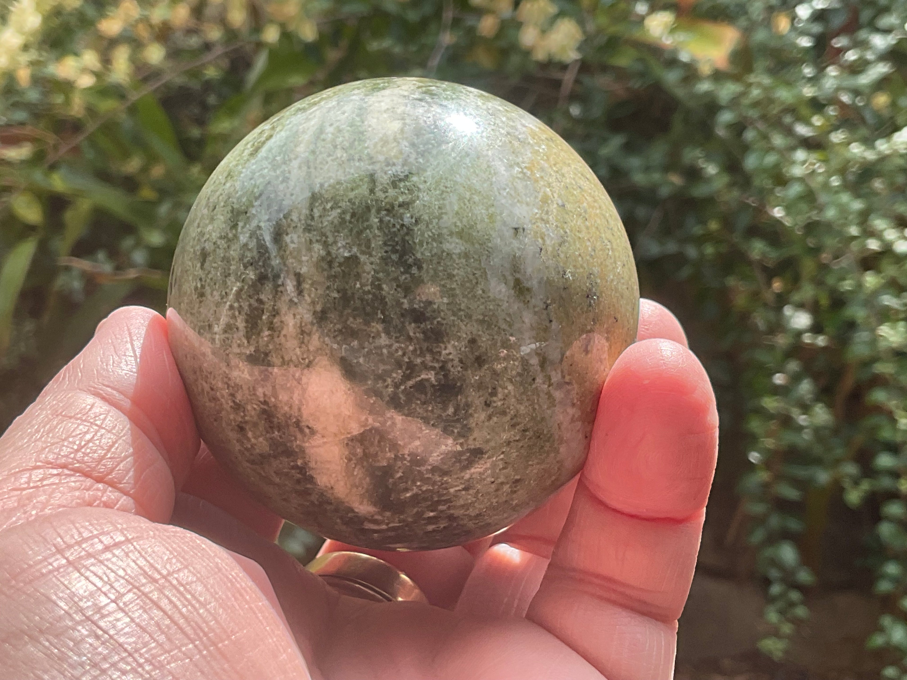 387g Green Jasper Sphere B