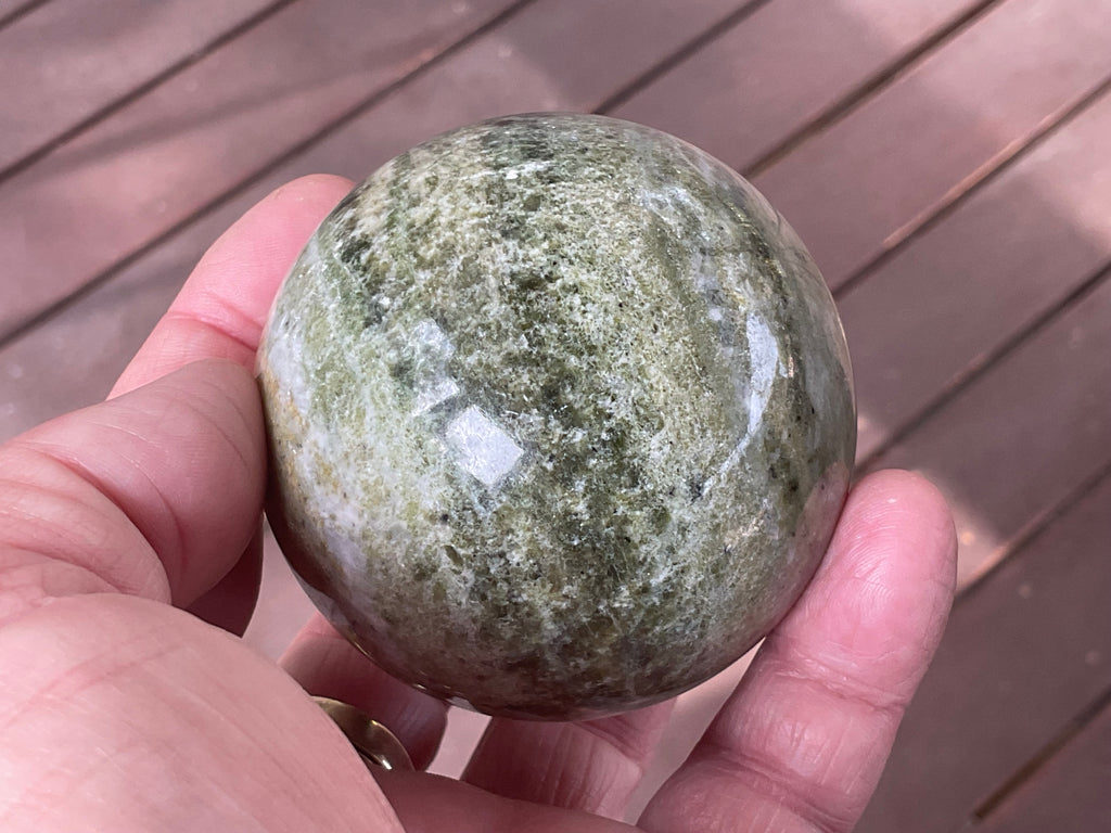 387g Green Jasper Sphere B