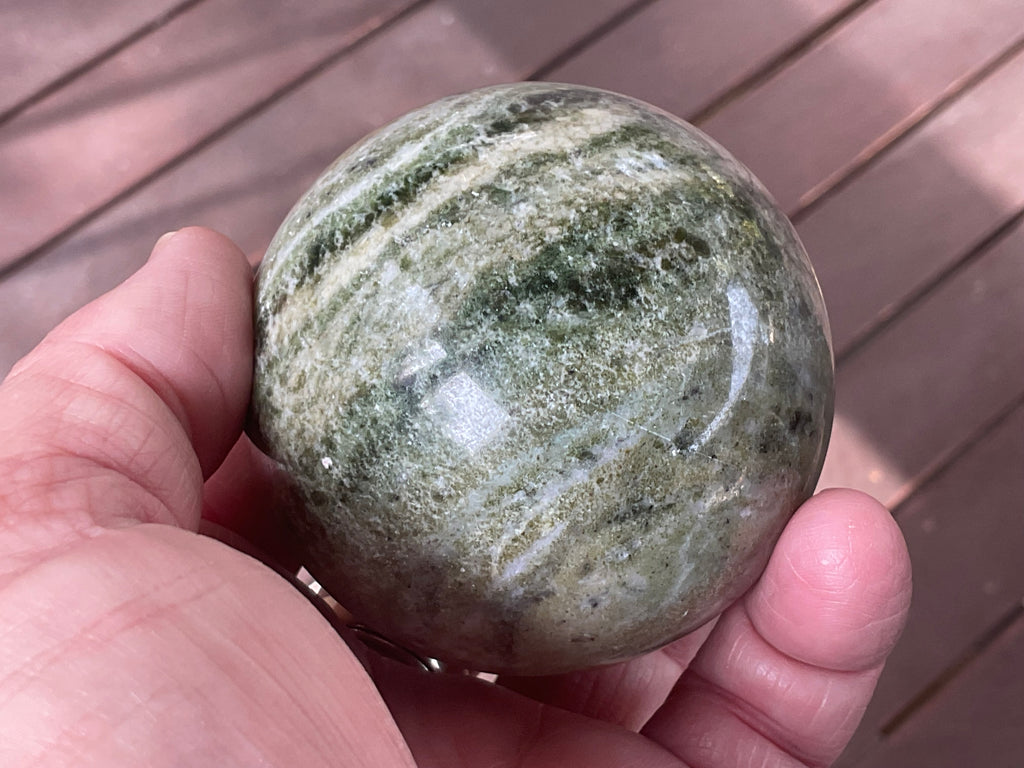 387g Green Jasper Sphere B
