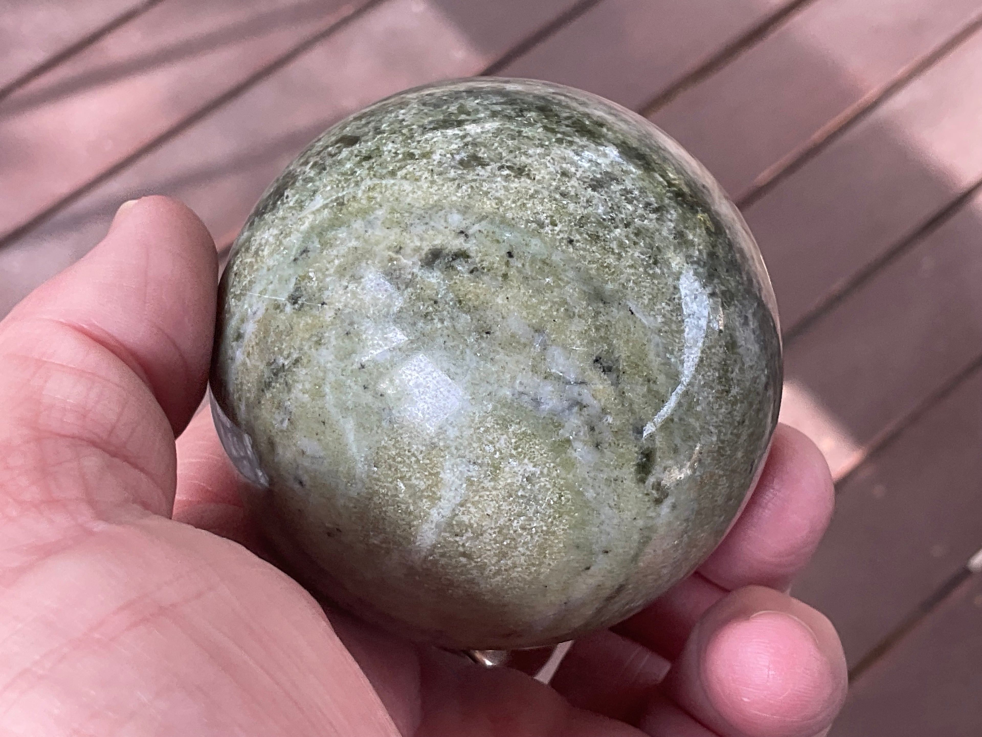 387g Green Jasper Sphere B