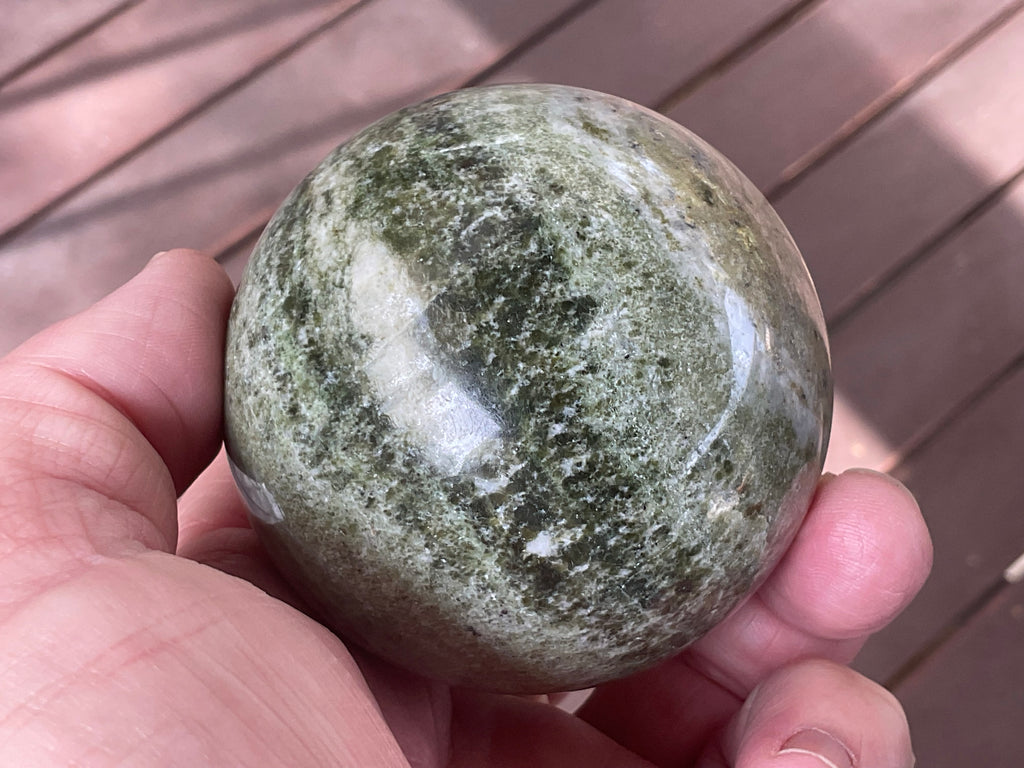 387g Green Jasper Sphere B