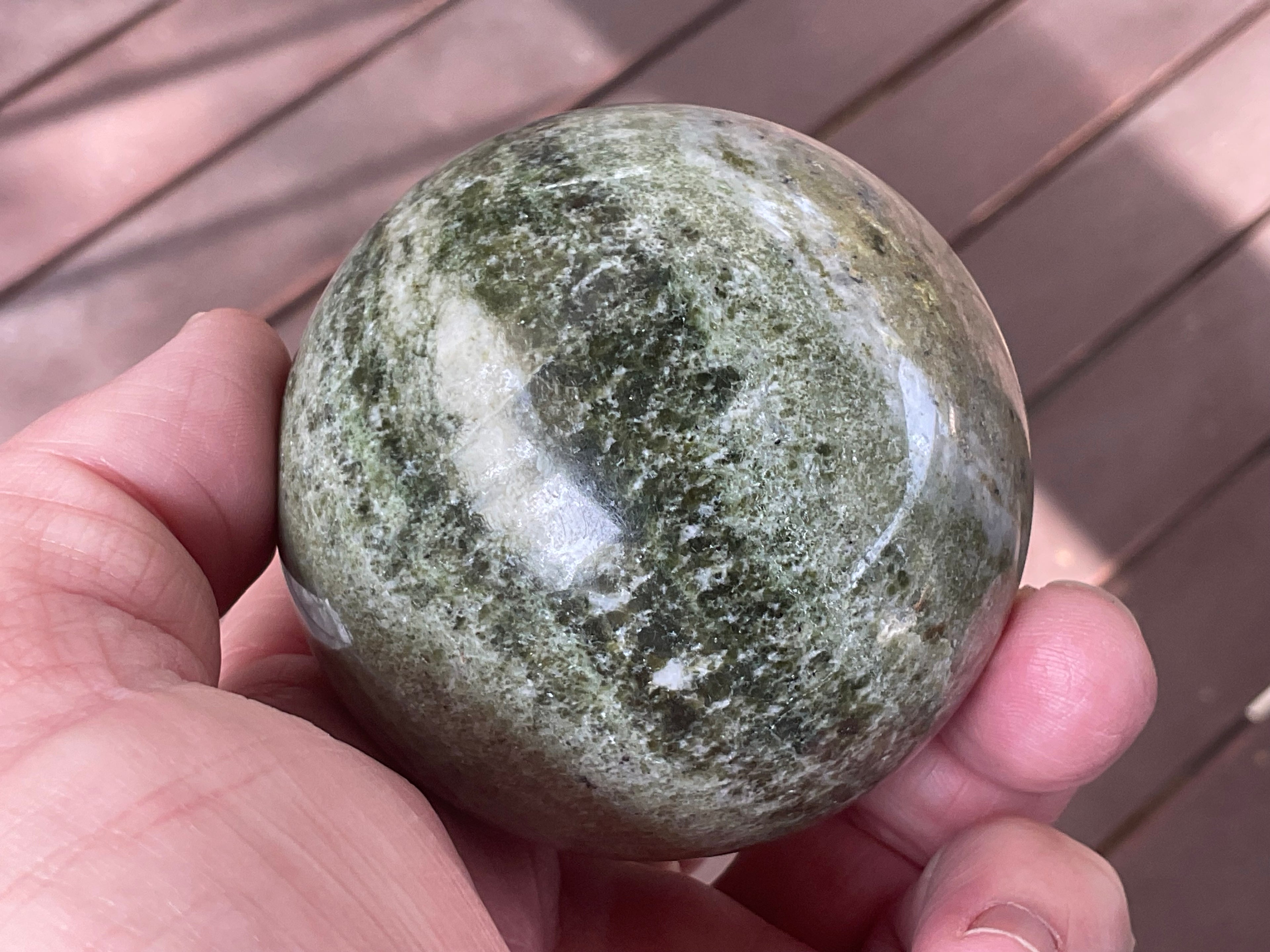 387g Green Jasper Sphere B