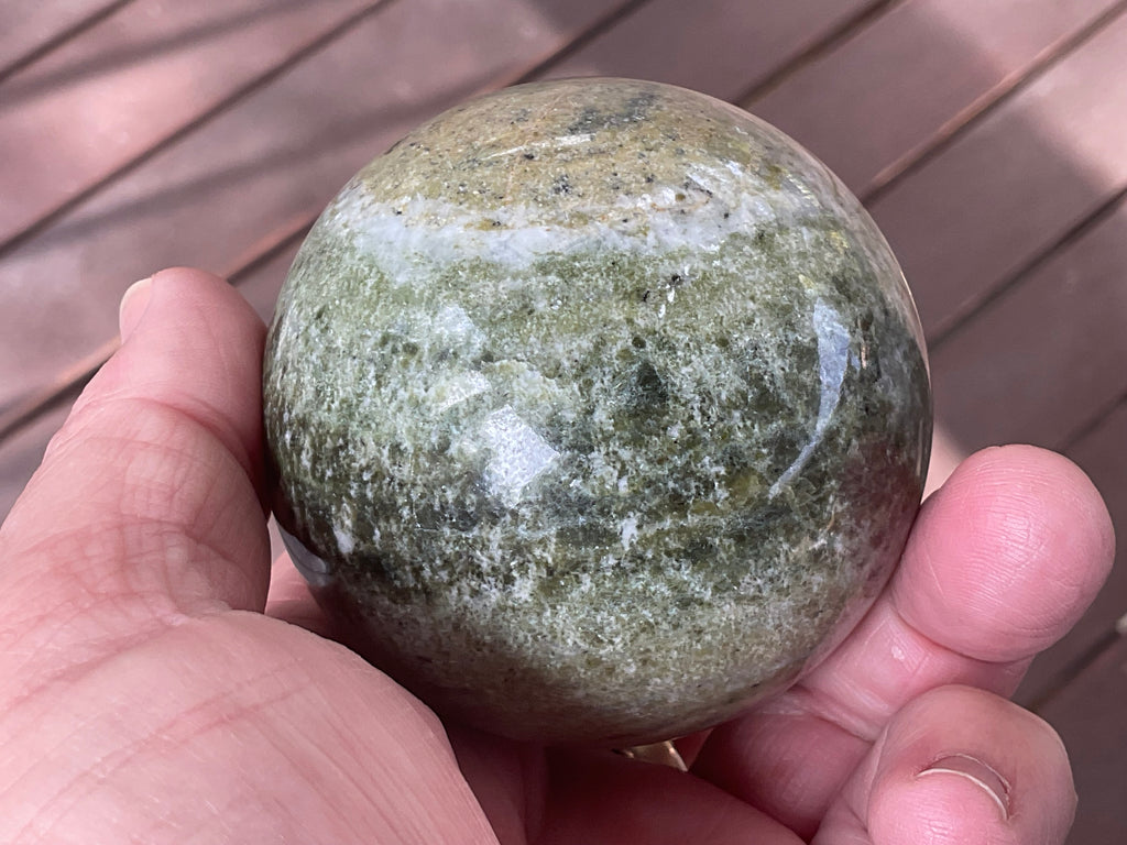 387g Green Jasper Sphere B