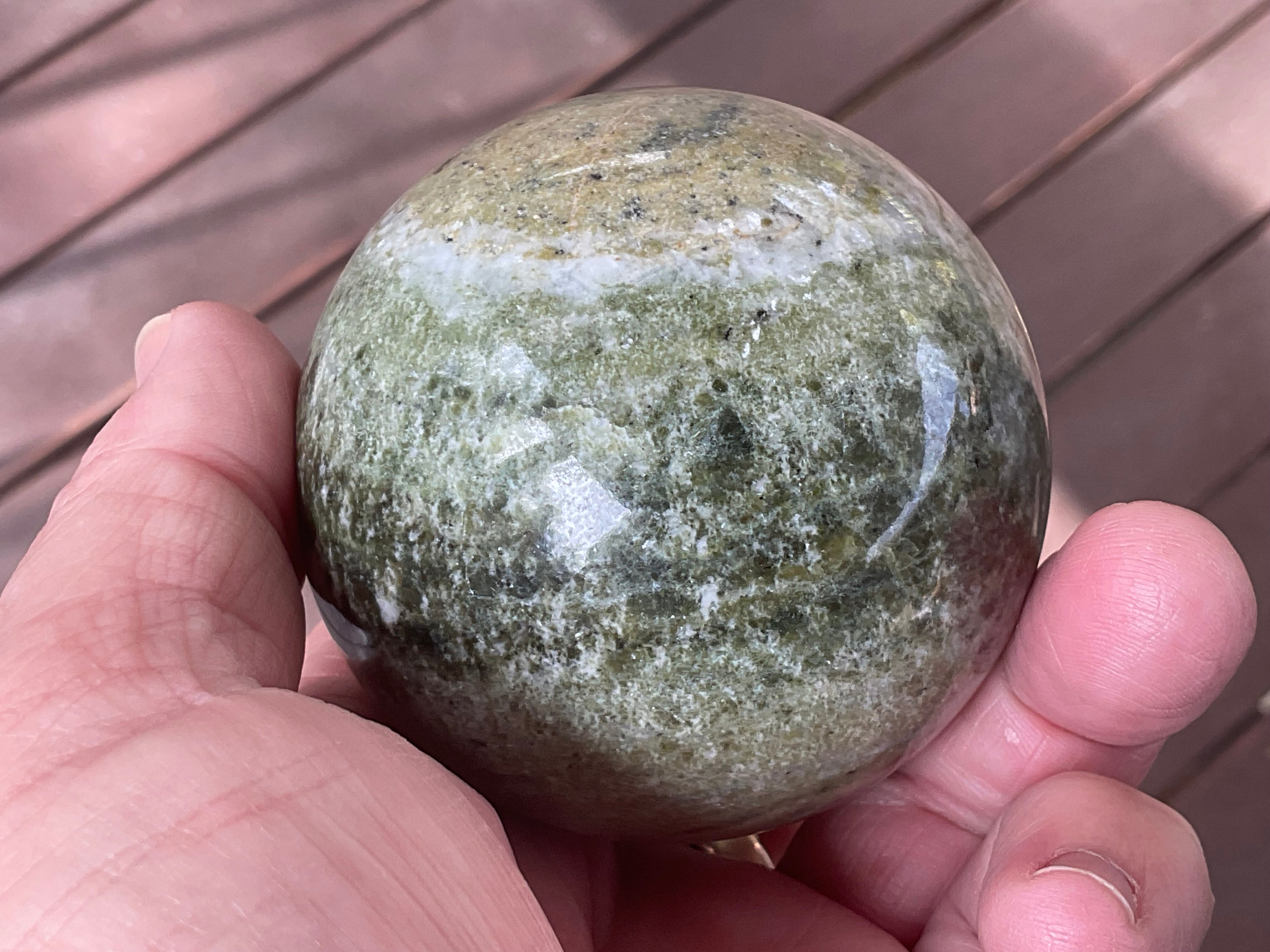 387g Green Jasper Sphere B