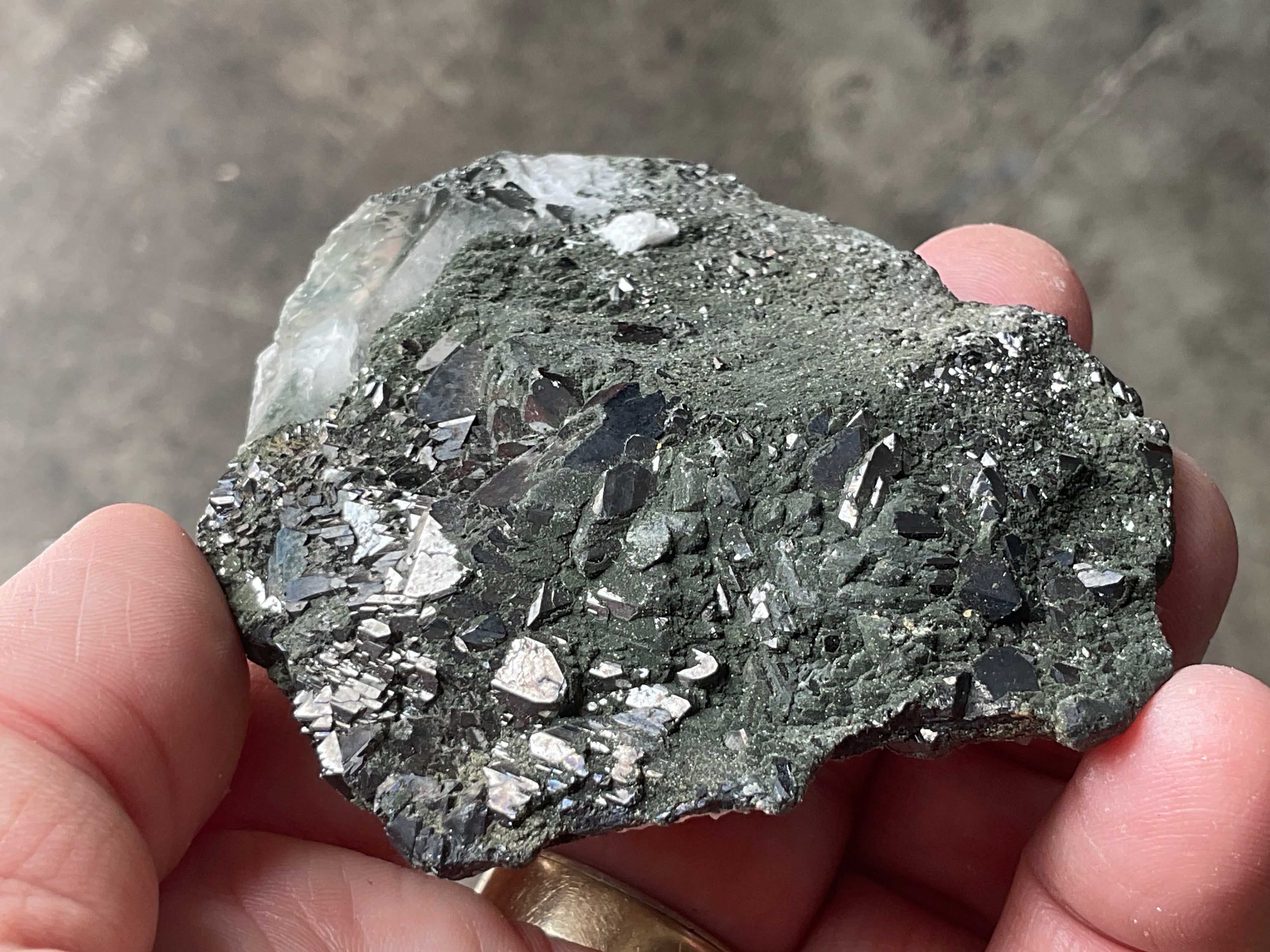174g Magnetite with Calcite Specimen