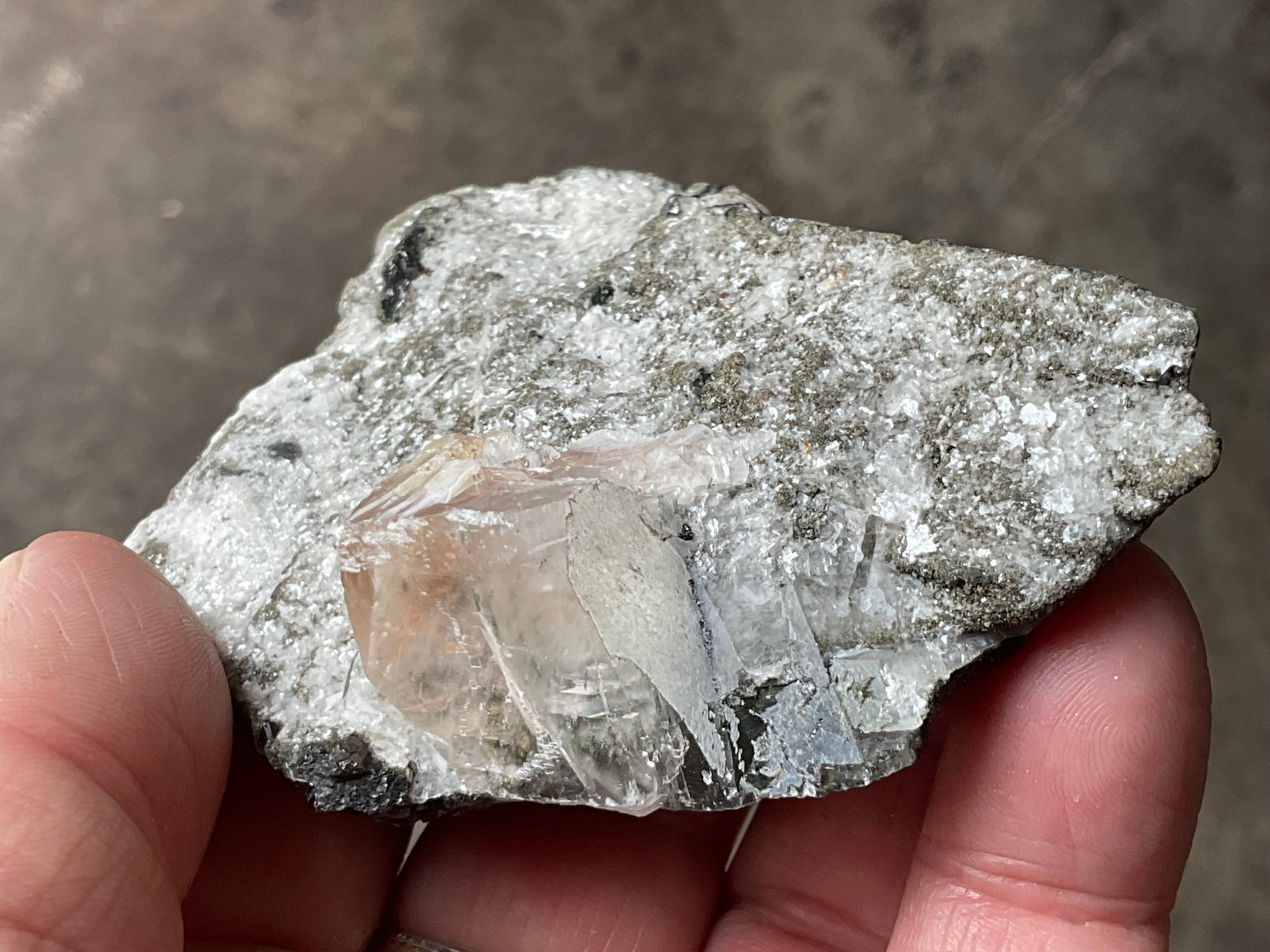 174g Magnetite with Calcite Specimen