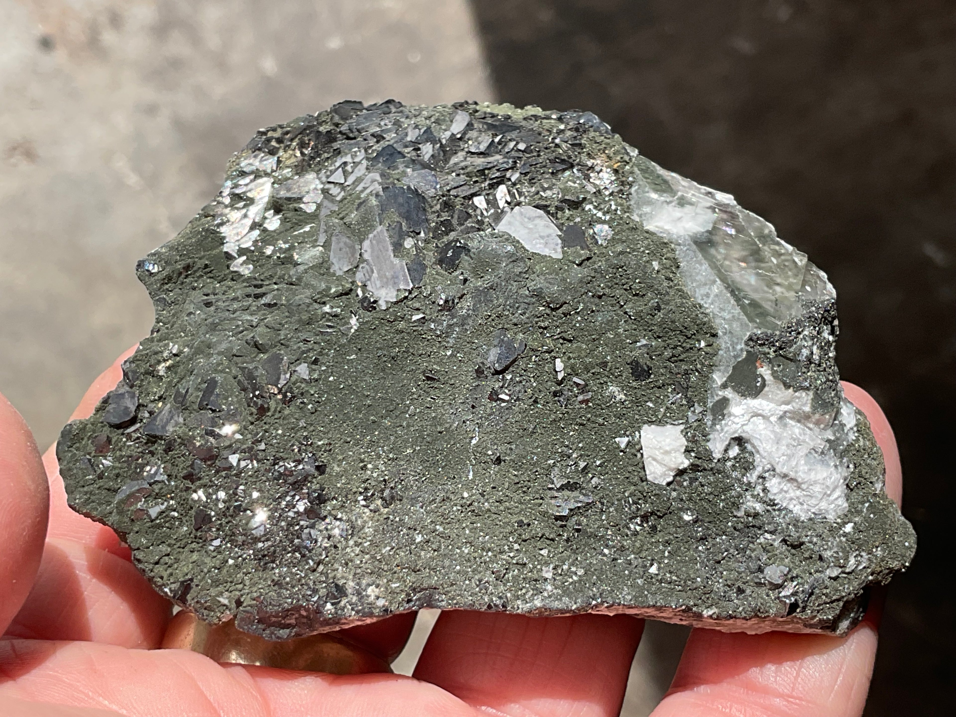 174g Magnetite with Calcite Specimen