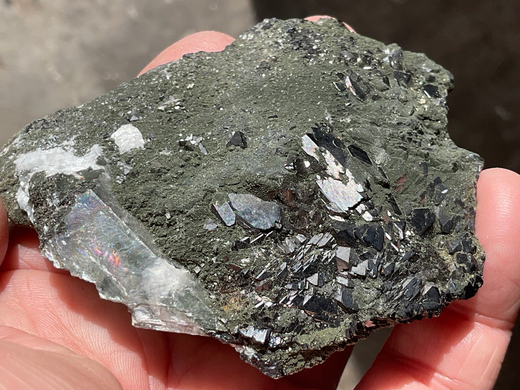 174g Magnetite with Calcite Specimen