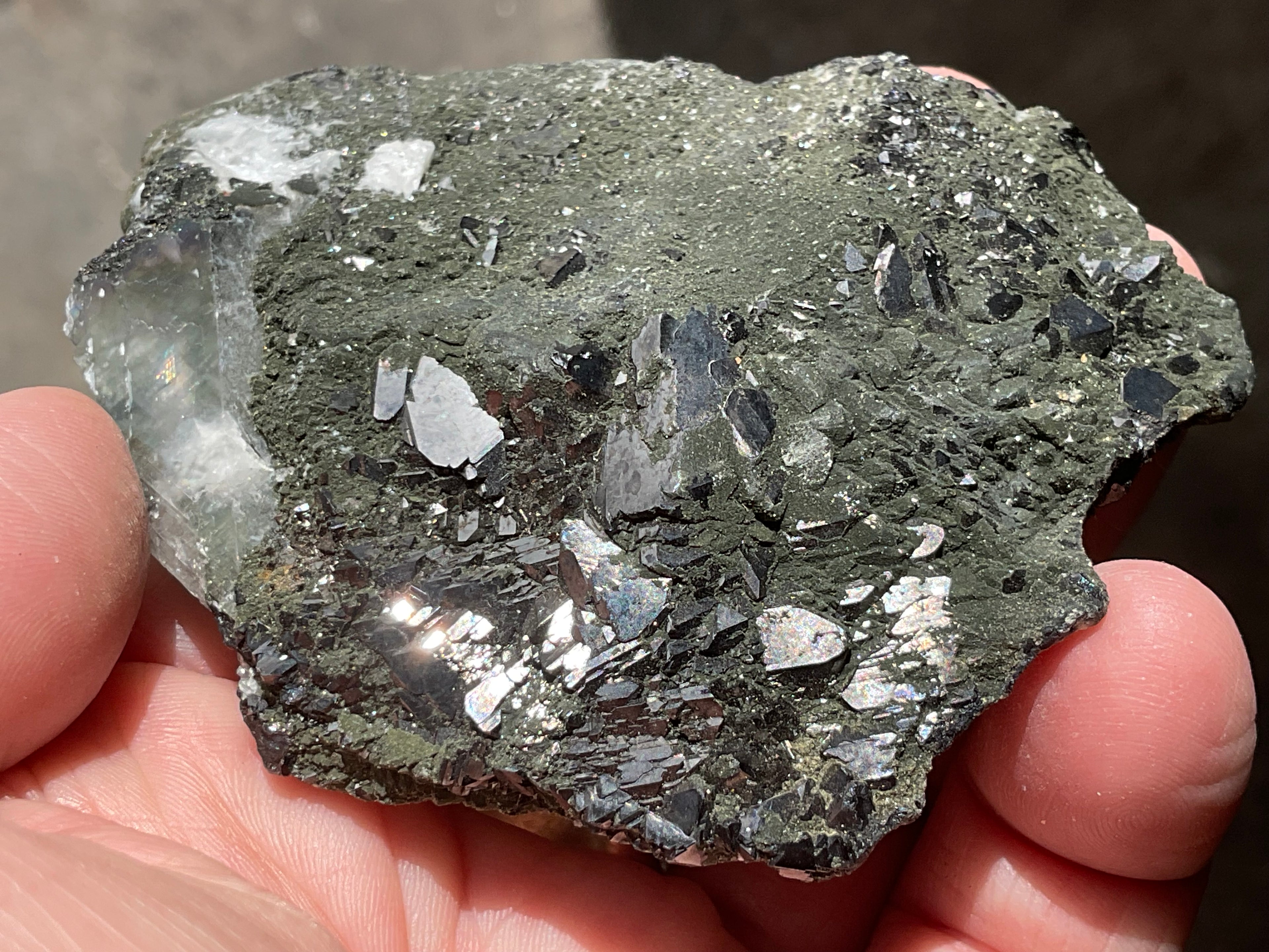 174g Magnetite with Calcite Specimen