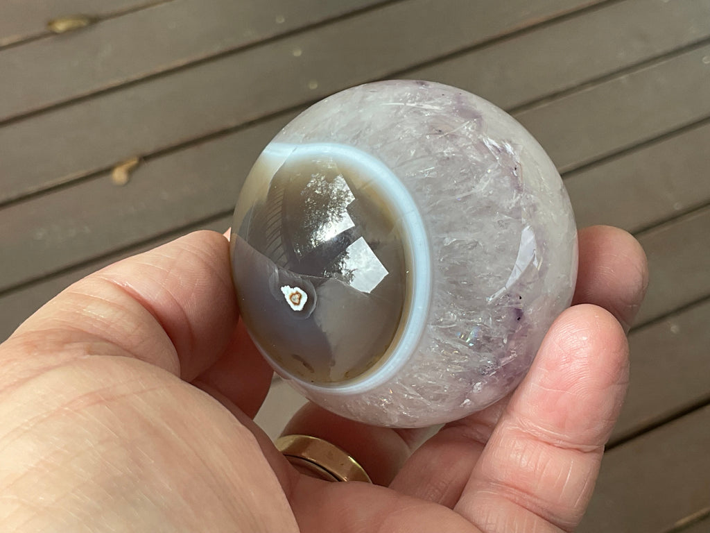 272g Amethyst/Agate Sphere A