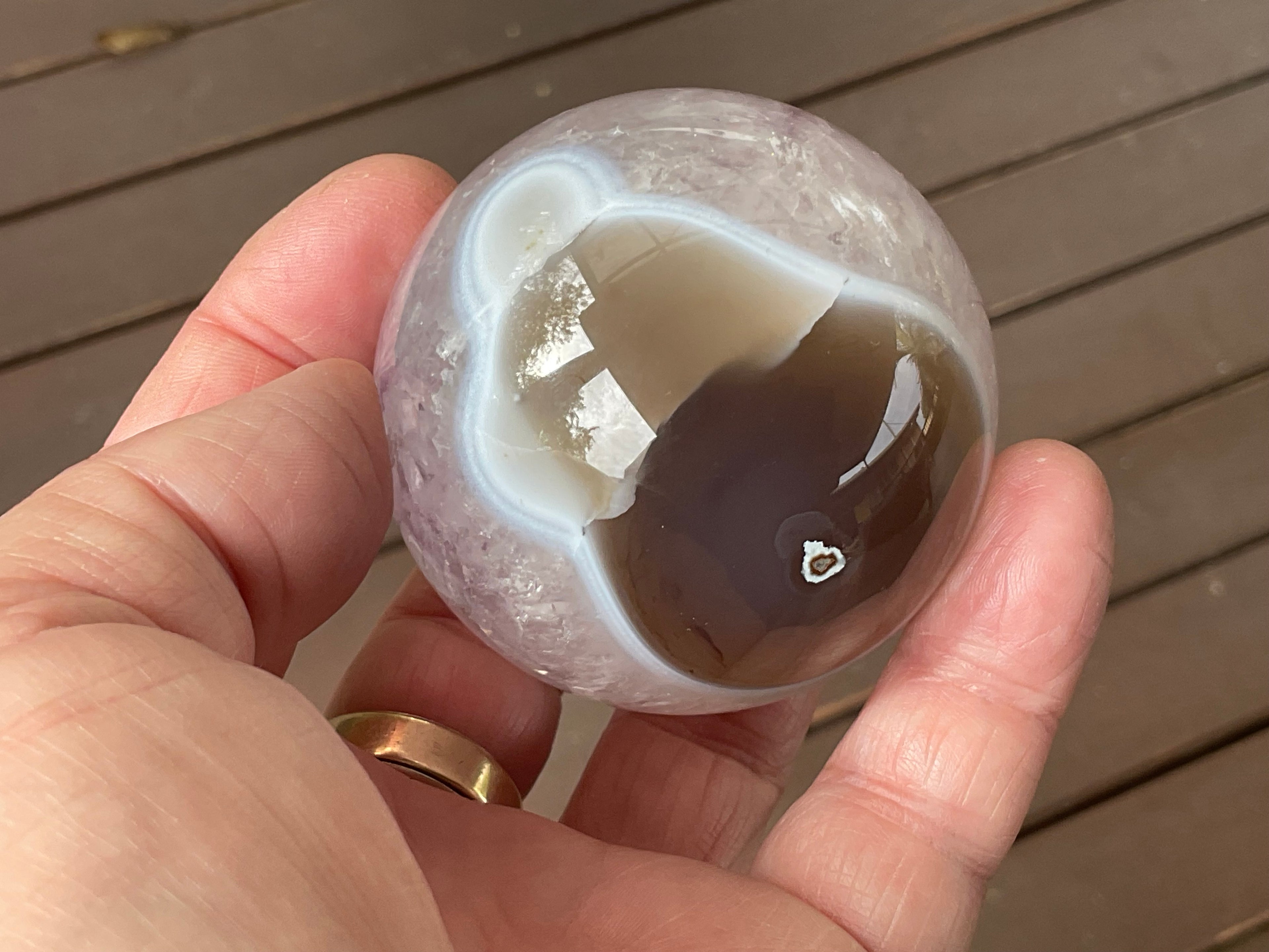 272g Amethyst/Agate Sphere A