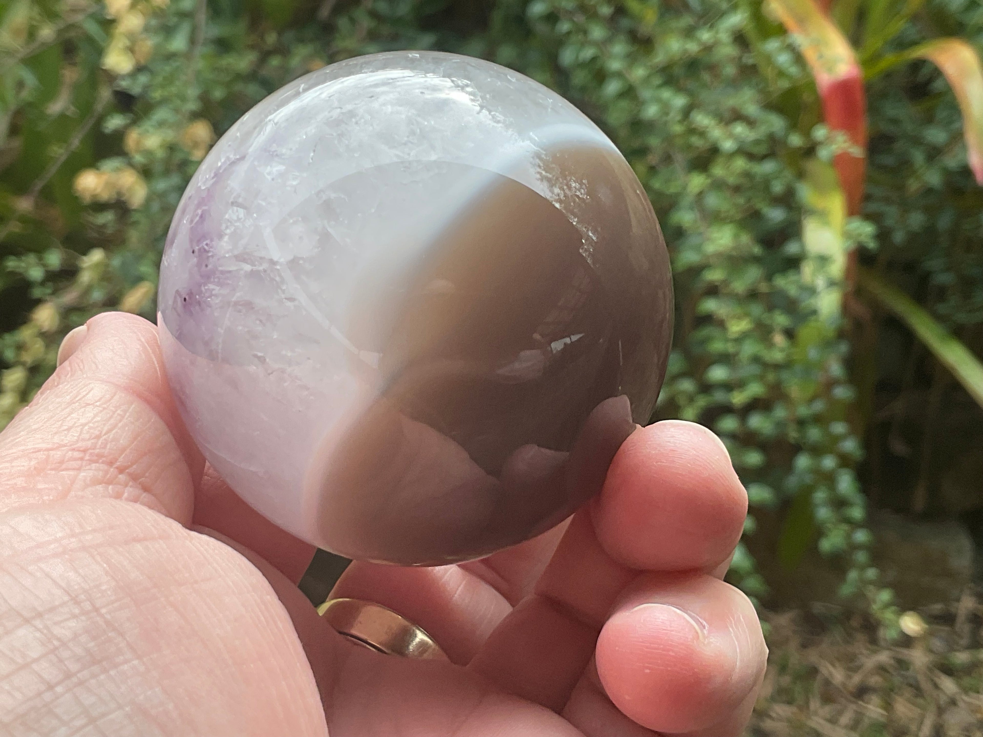 296g Amethyst Agate Sphere B