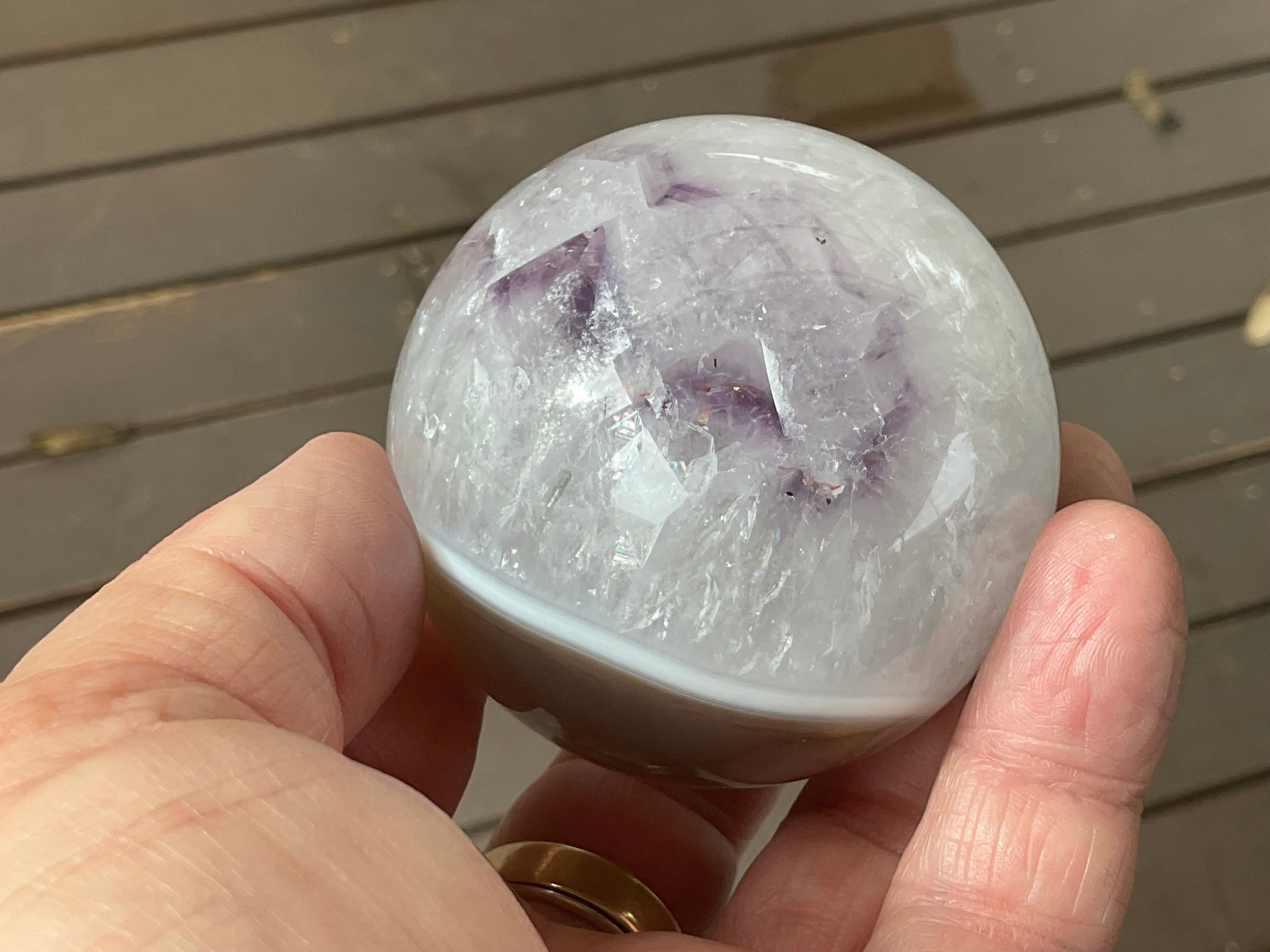 296g Amethyst Agate Sphere B