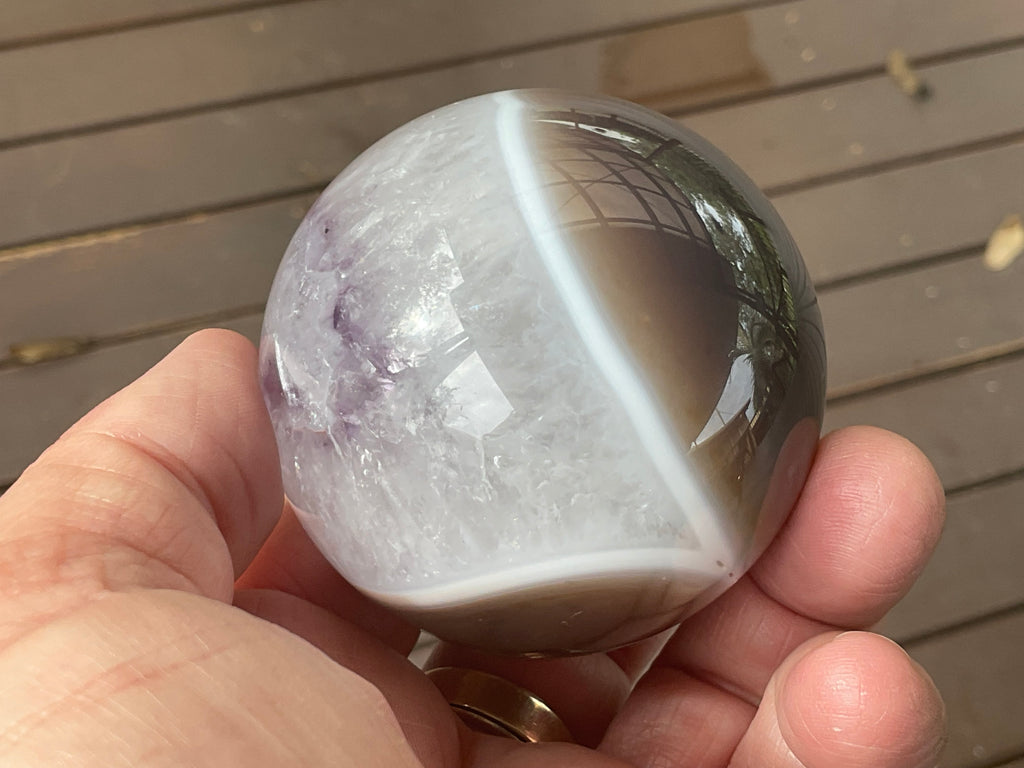 296g Amethyst Agate Sphere B