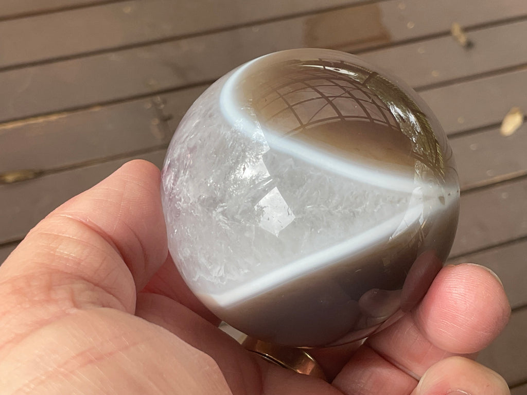 296g Amethyst Agate Sphere B