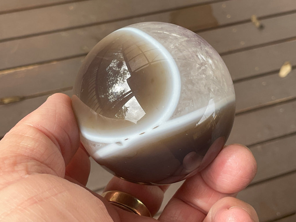 296g Amethyst Agate Sphere B