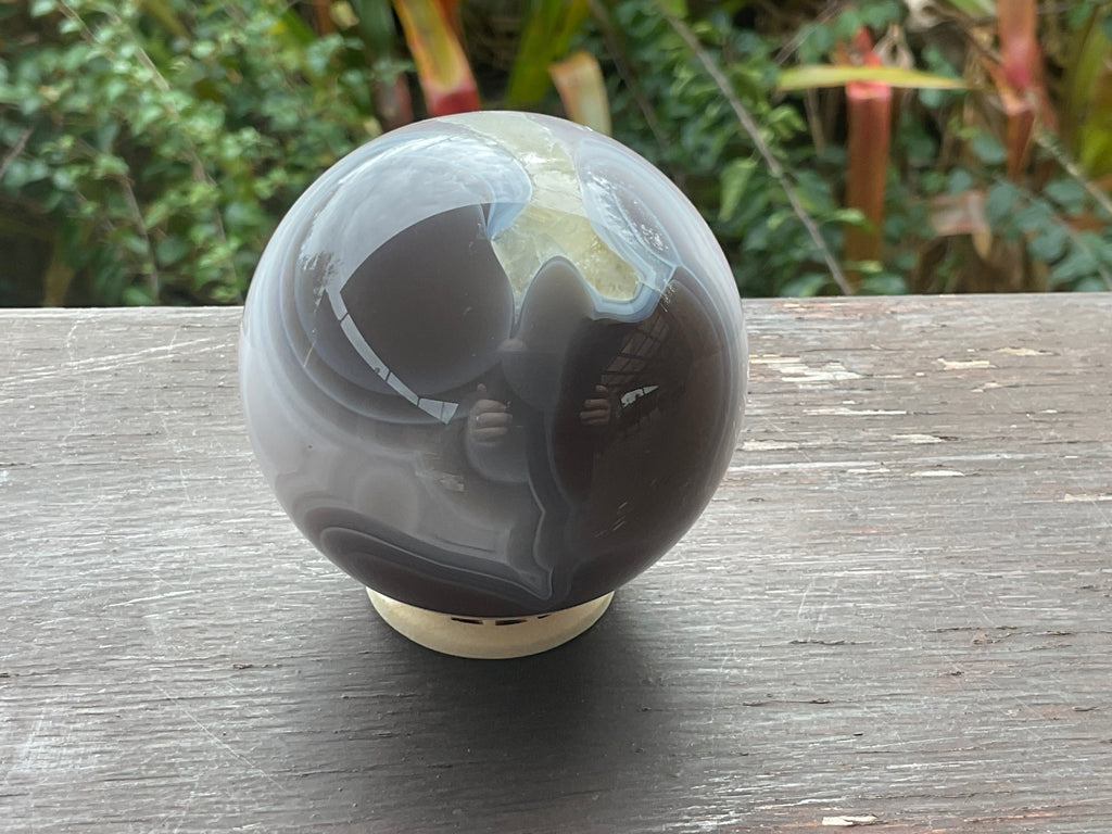 372g Amethyst Agate Sphere C