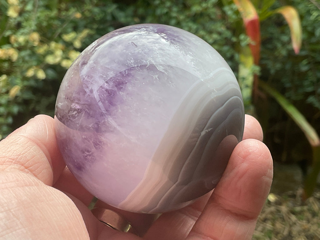 372g Amethyst Agate Sphere C