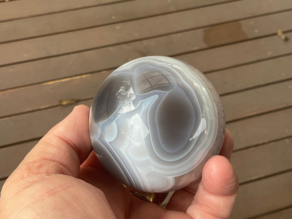 372g Amethyst Agate Sphere C