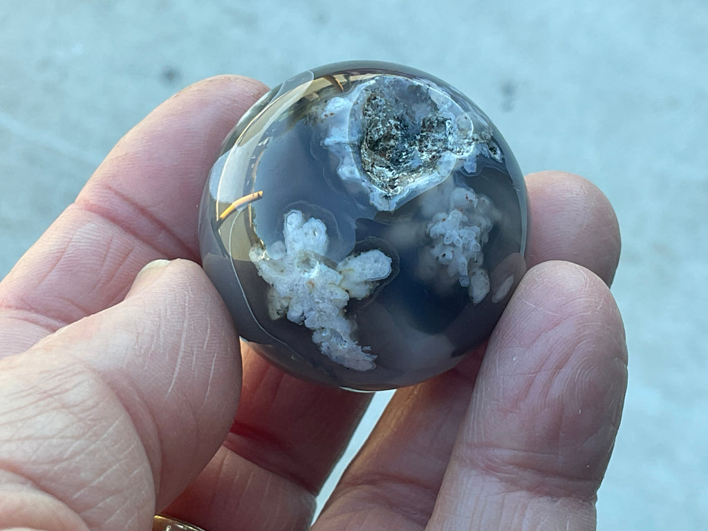 Flower Agate Sphere 1B