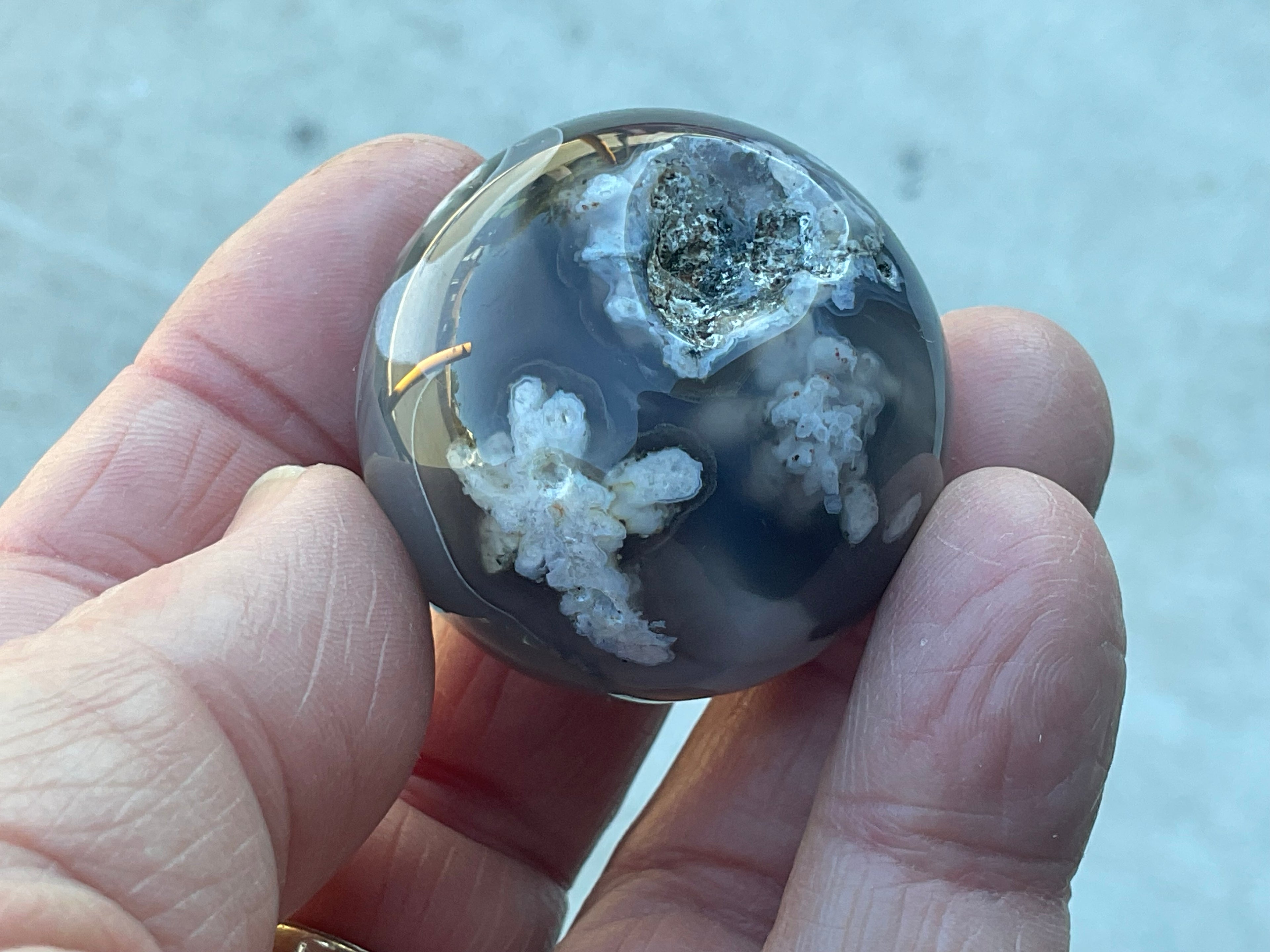 Flower Agate Sphere 1B