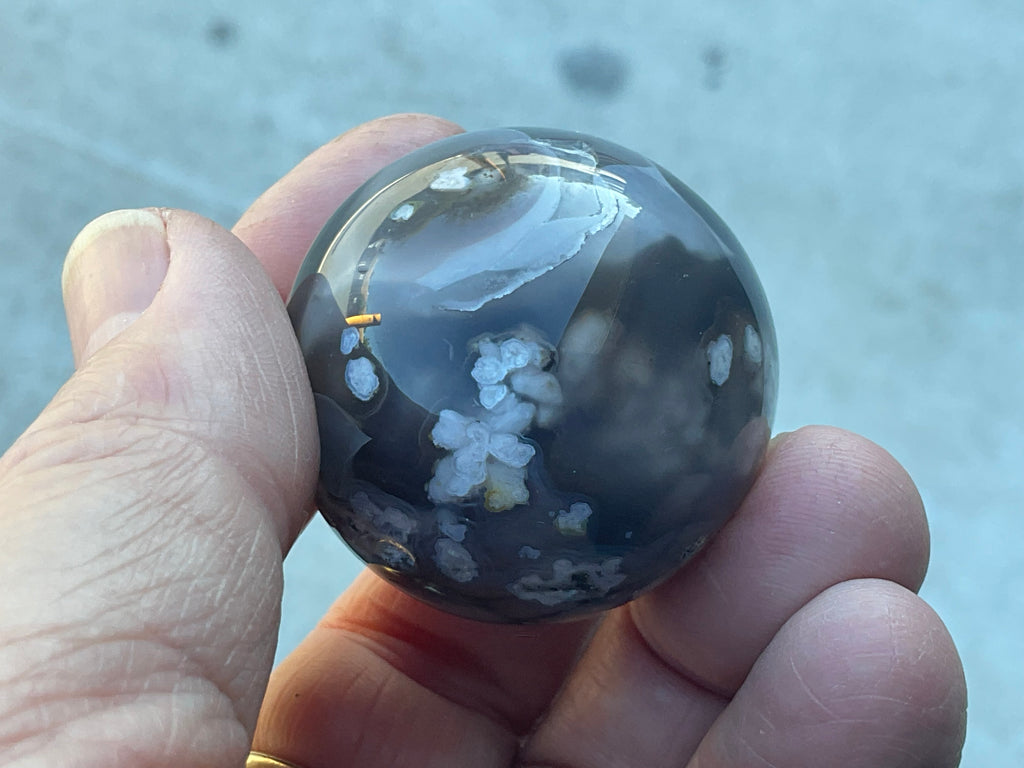 Flower Agate Sphere 1B