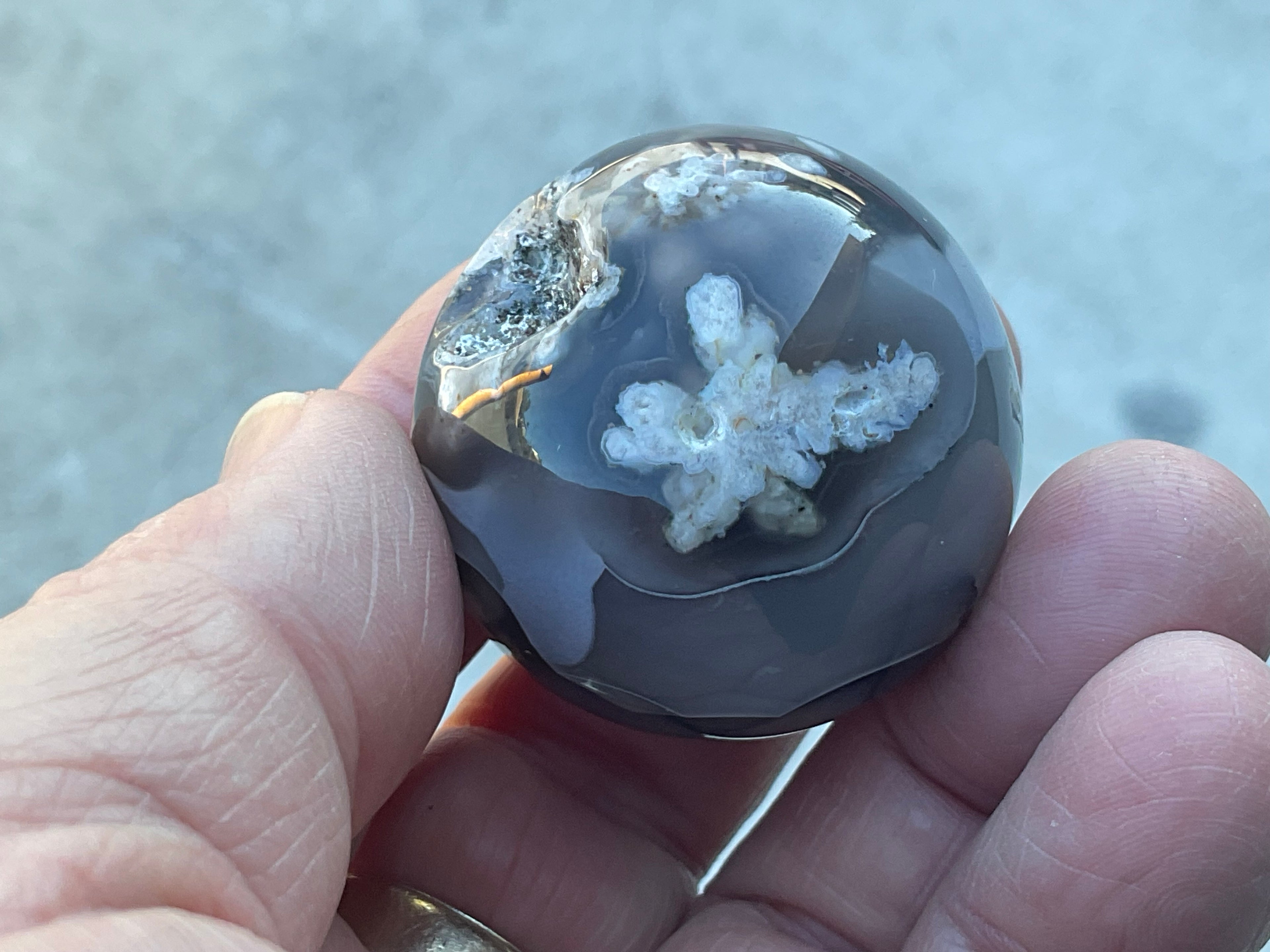 Flower Agate Sphere 1B