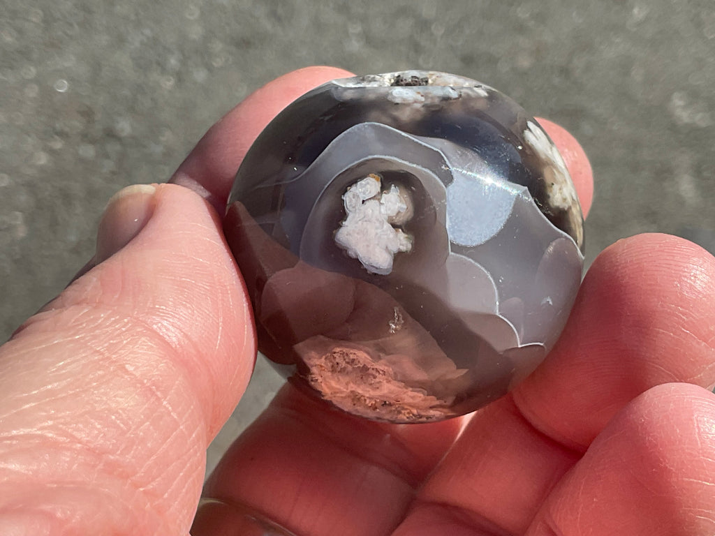 Flower Agate Sphere 1B