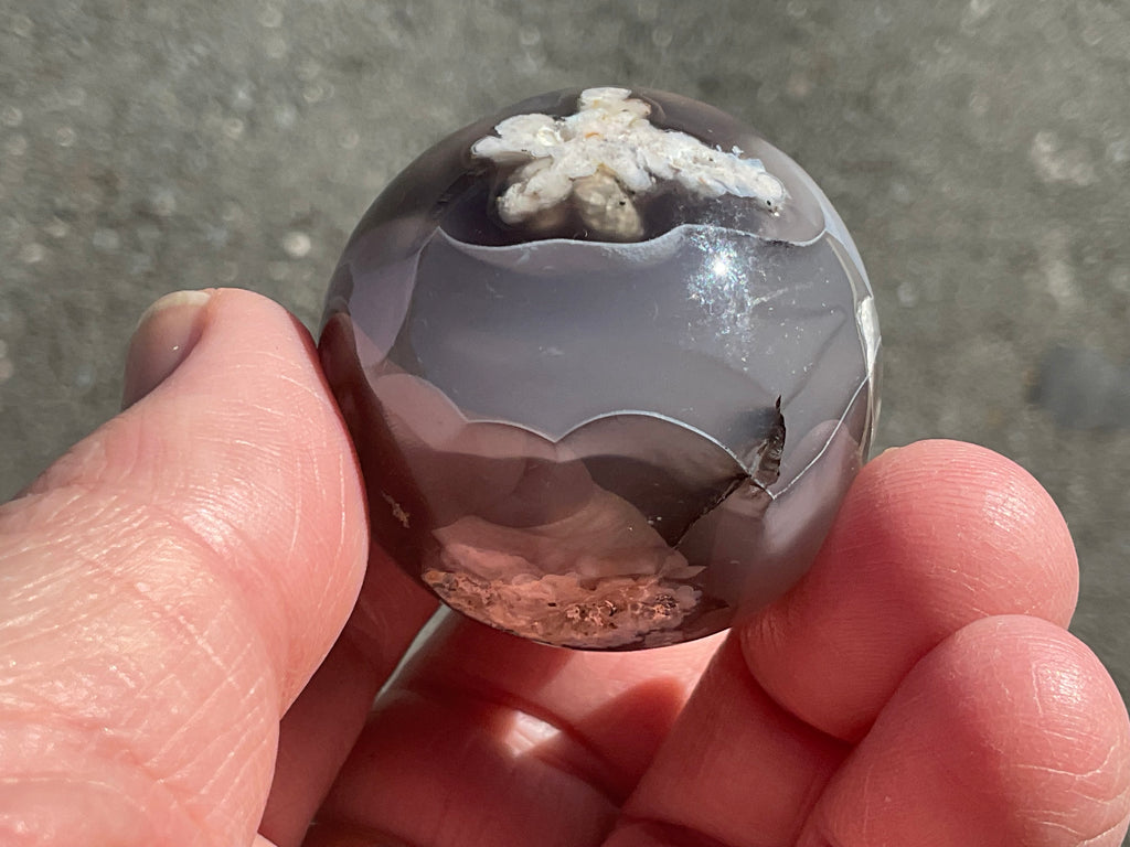 Flower Agate Sphere 1B
