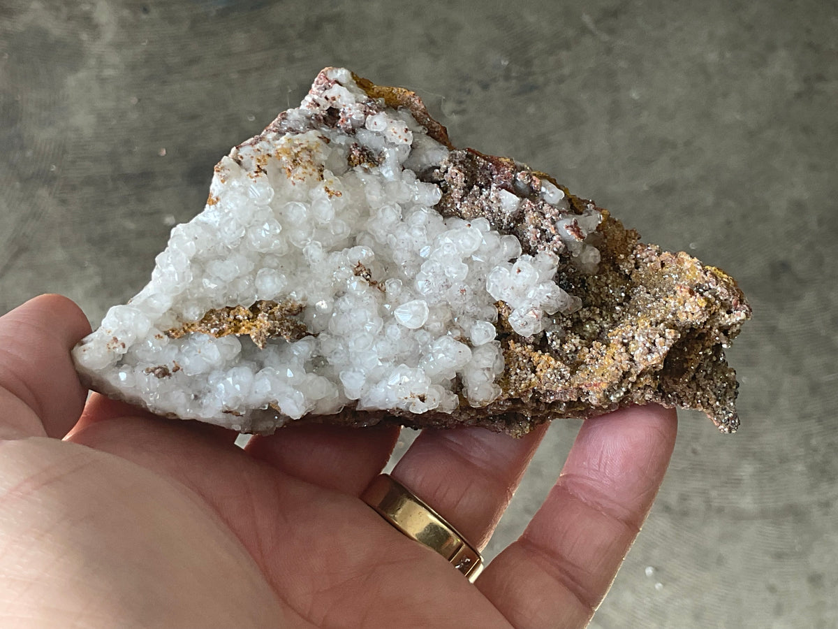 148g Calcite on Goethite Specimen A from Hubei, China