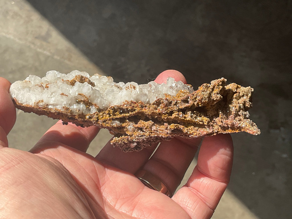 148g Calcite on Goethite Specimen A from Hubei, China