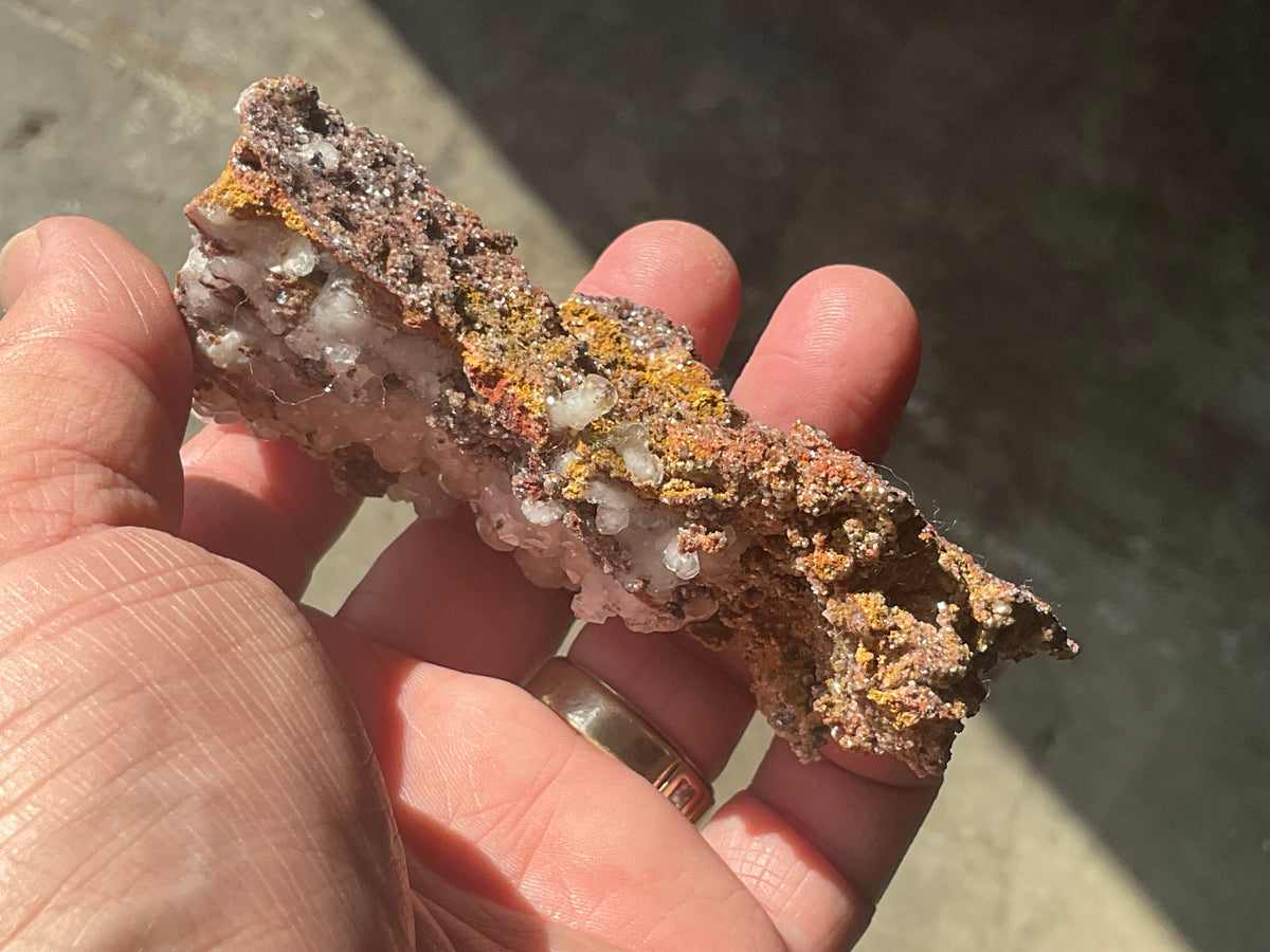 148g Calcite on Goethite Specimen A from Hubei, China