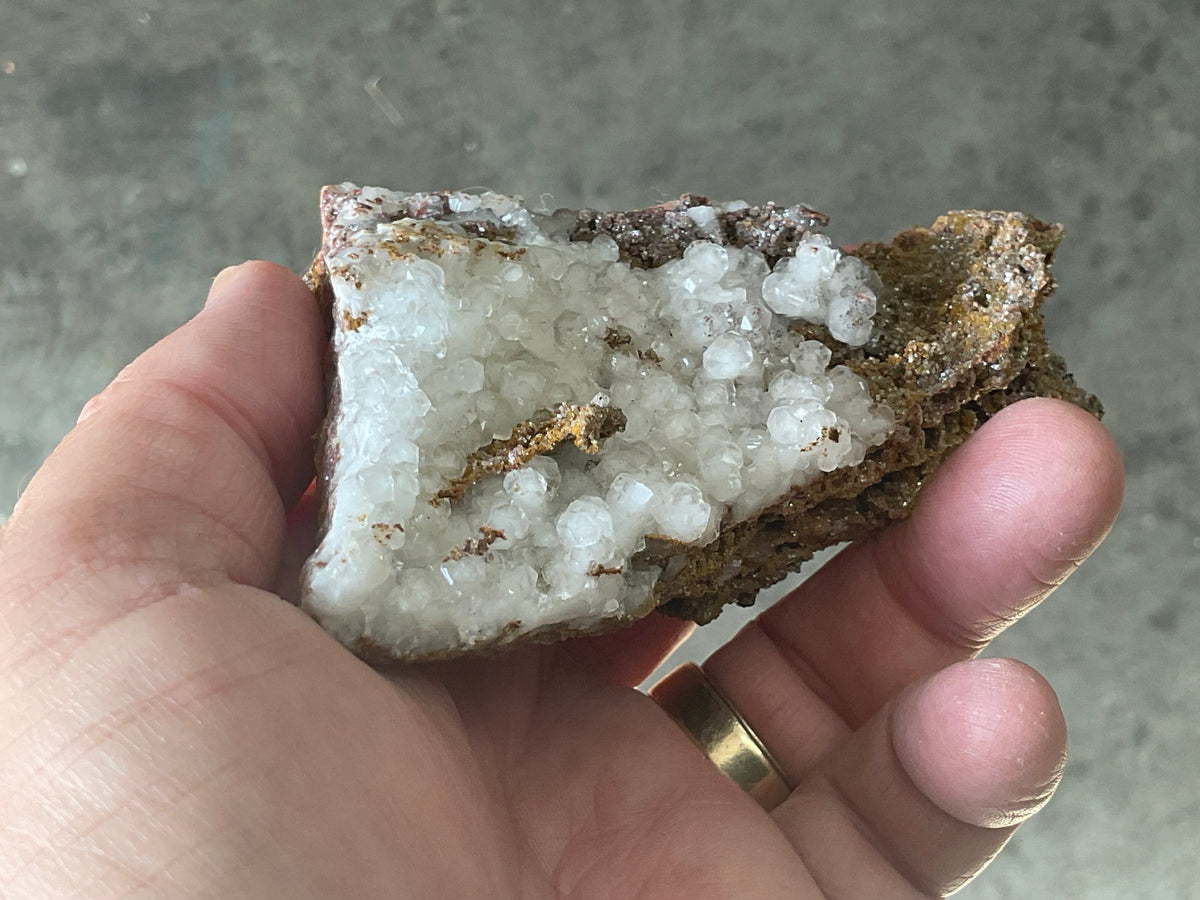 148g Calcite on Goethite Specimen A from Hubei, China
