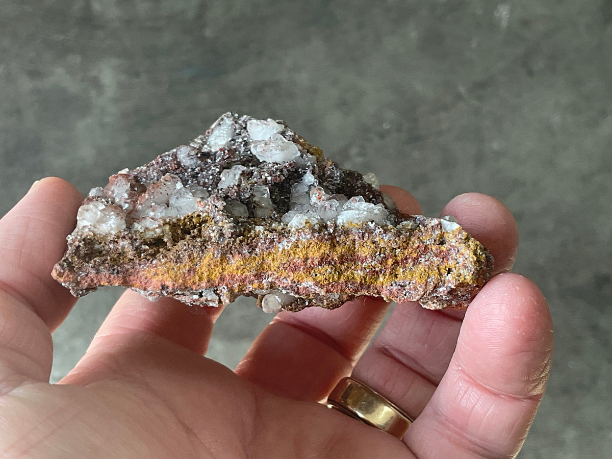 116g Calcite on Goethite Specimen B from Hubei, China