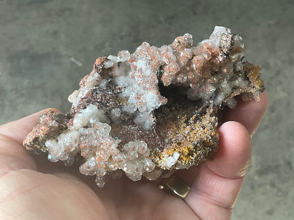 228g Calcite on Goethite Specimen C from Hubei, China