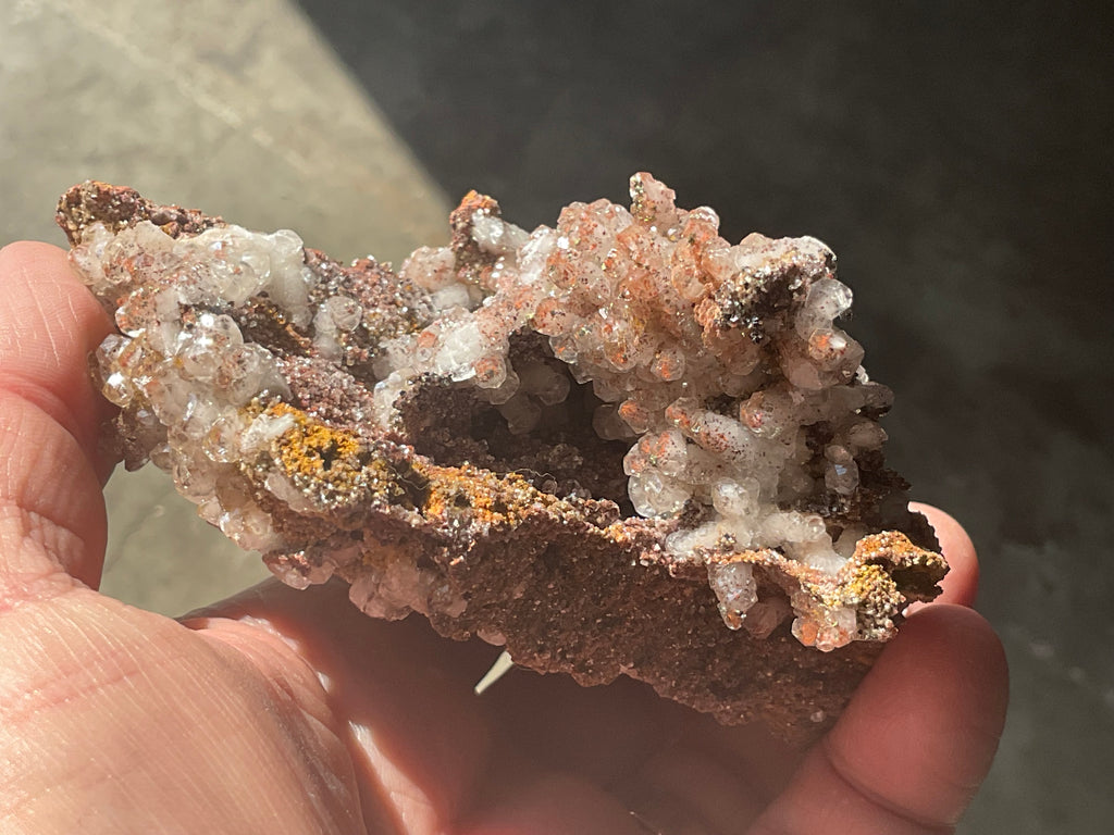228g Calcite on Goethite Specimen C from Hubei, China