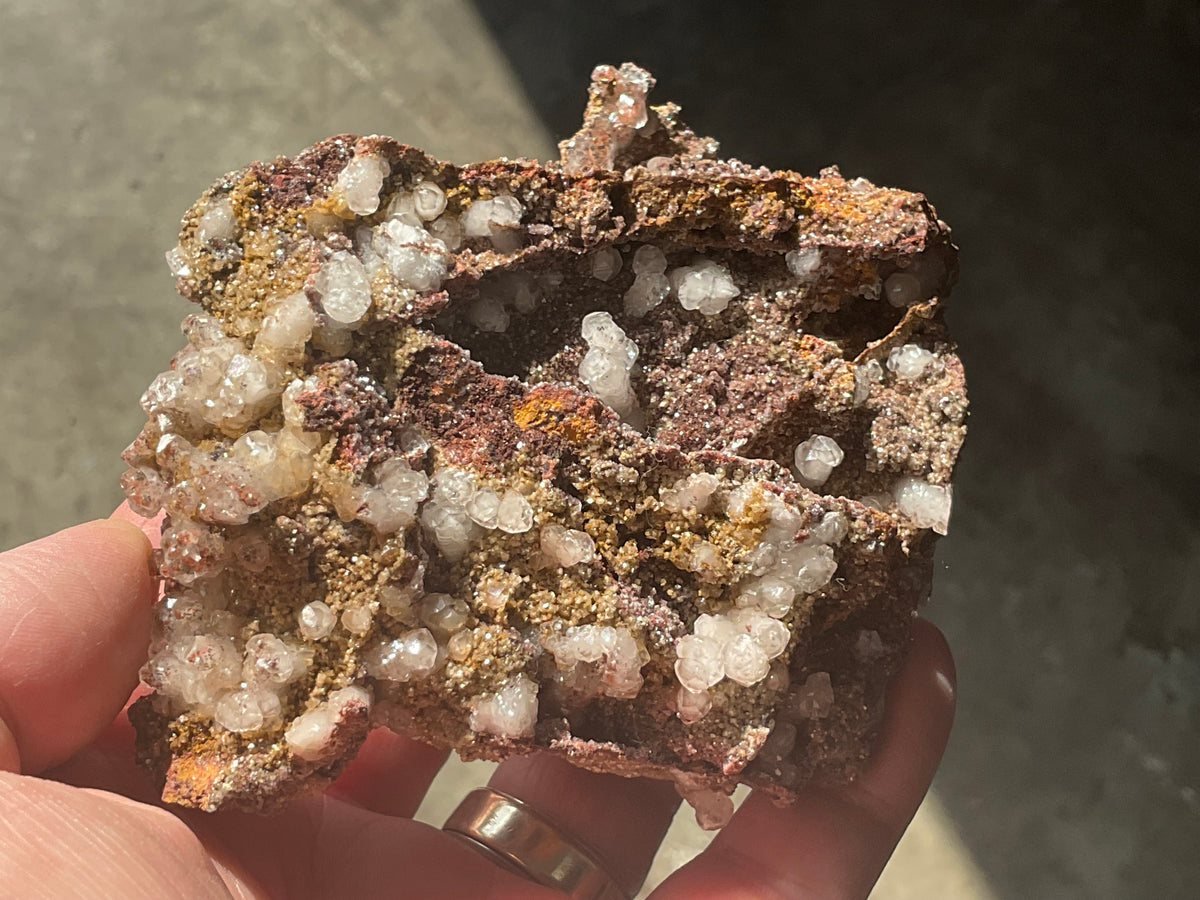 228g Calcite on Goethite Specimen C from Hubei, China
