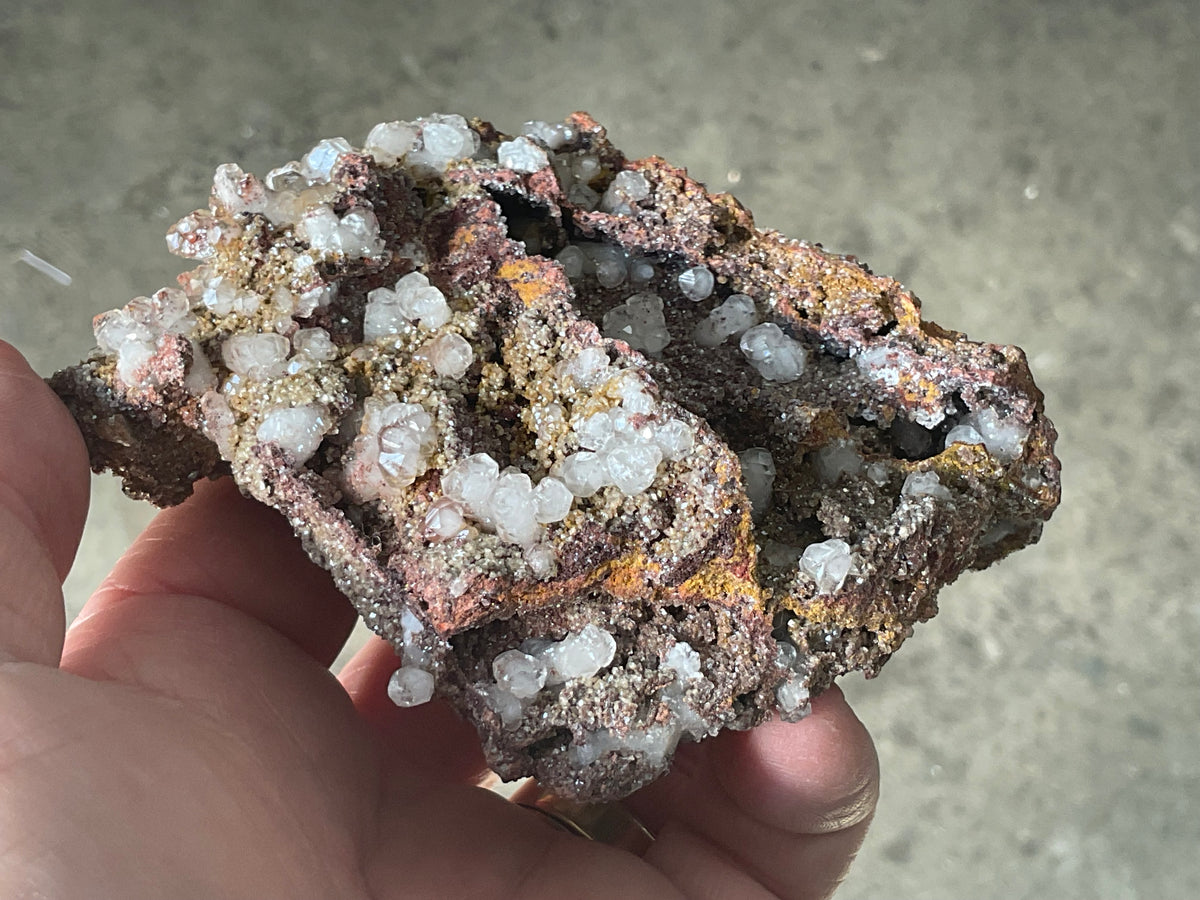 228g Calcite on Goethite Specimen C from Hubei, China
