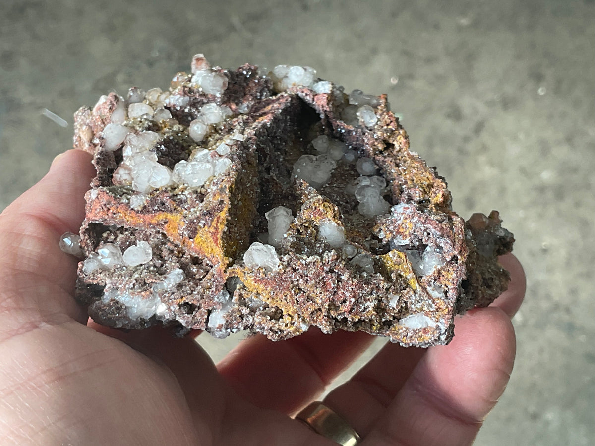 228g Calcite on Goethite Specimen C from Hubei, China